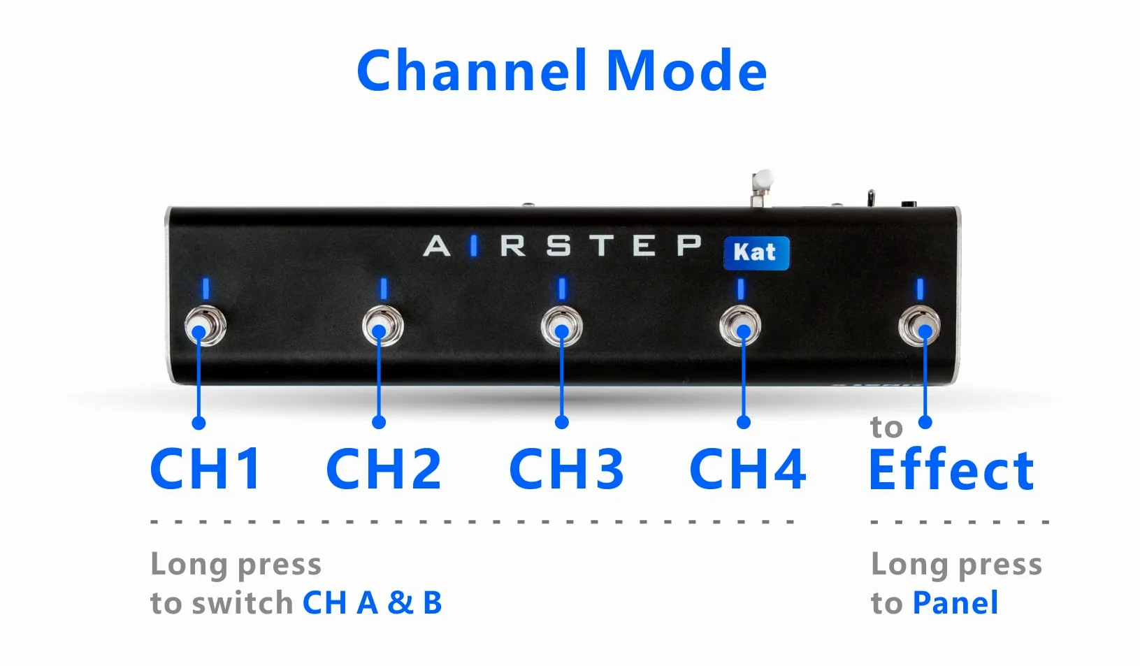 XSONIC Airstep Kat Edition KATANA MkII & I Pedal with 5 Pedals, 2 Control Modes, Modify Audio Amp with BTS App for iOS and Android, Wireless