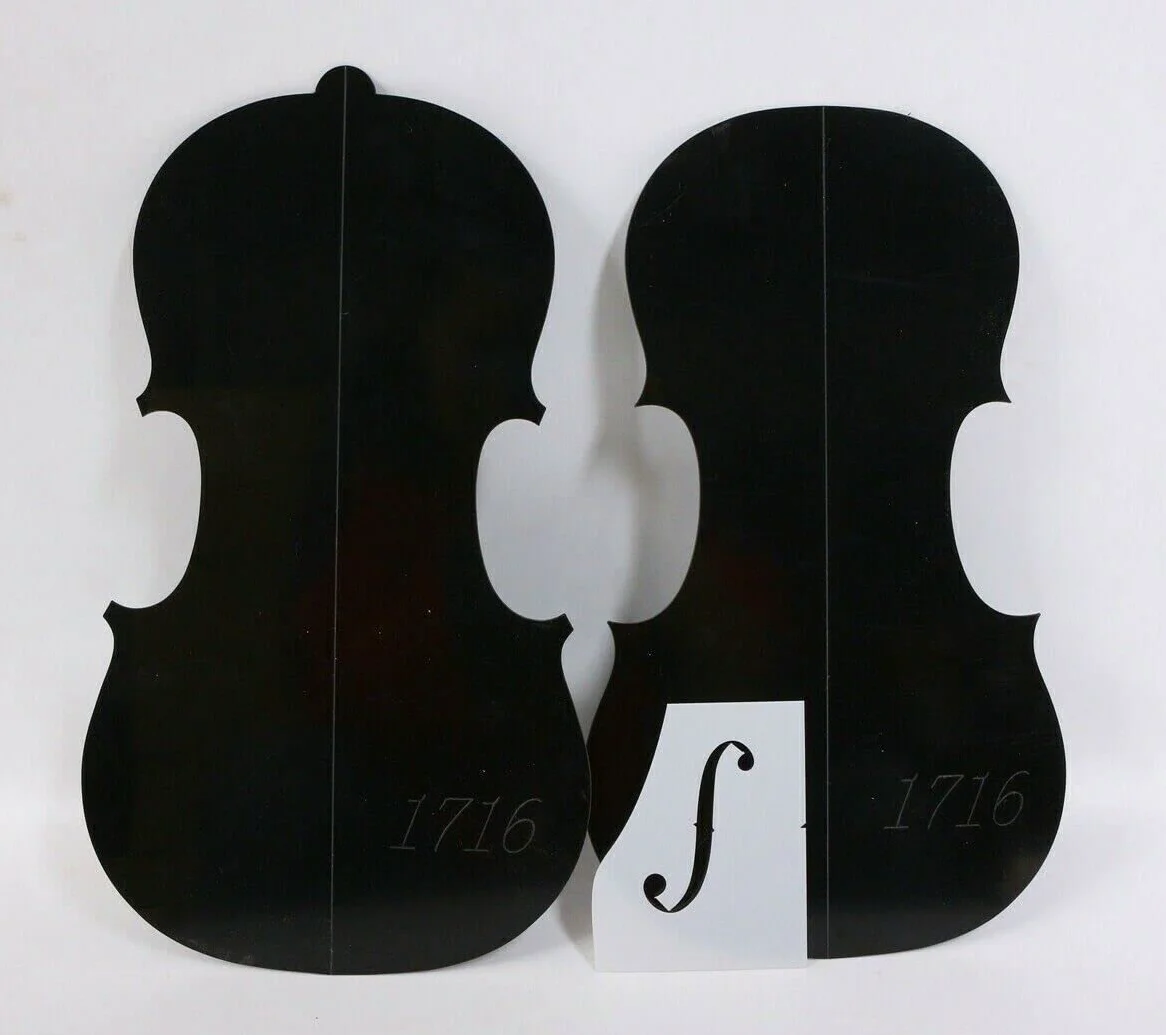 Stradivari 1716Year 4/4 Violin collo/F foro templet Stampo strumenti modello strumenti fai da te
