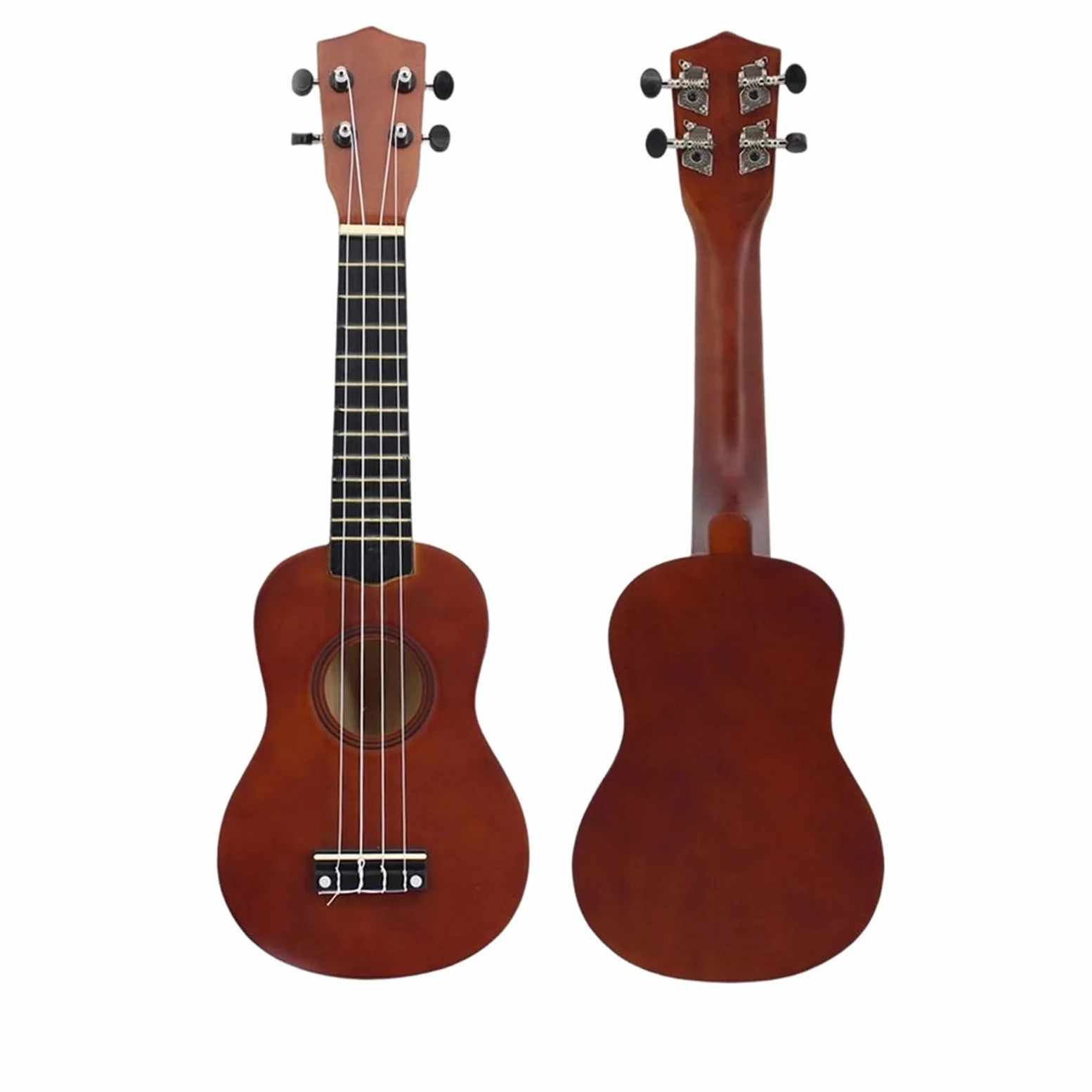 Ukulele Per Principianti Ukulele Marrone Rotondo Da 21 Pollici Adatto A Principianti E Adulti