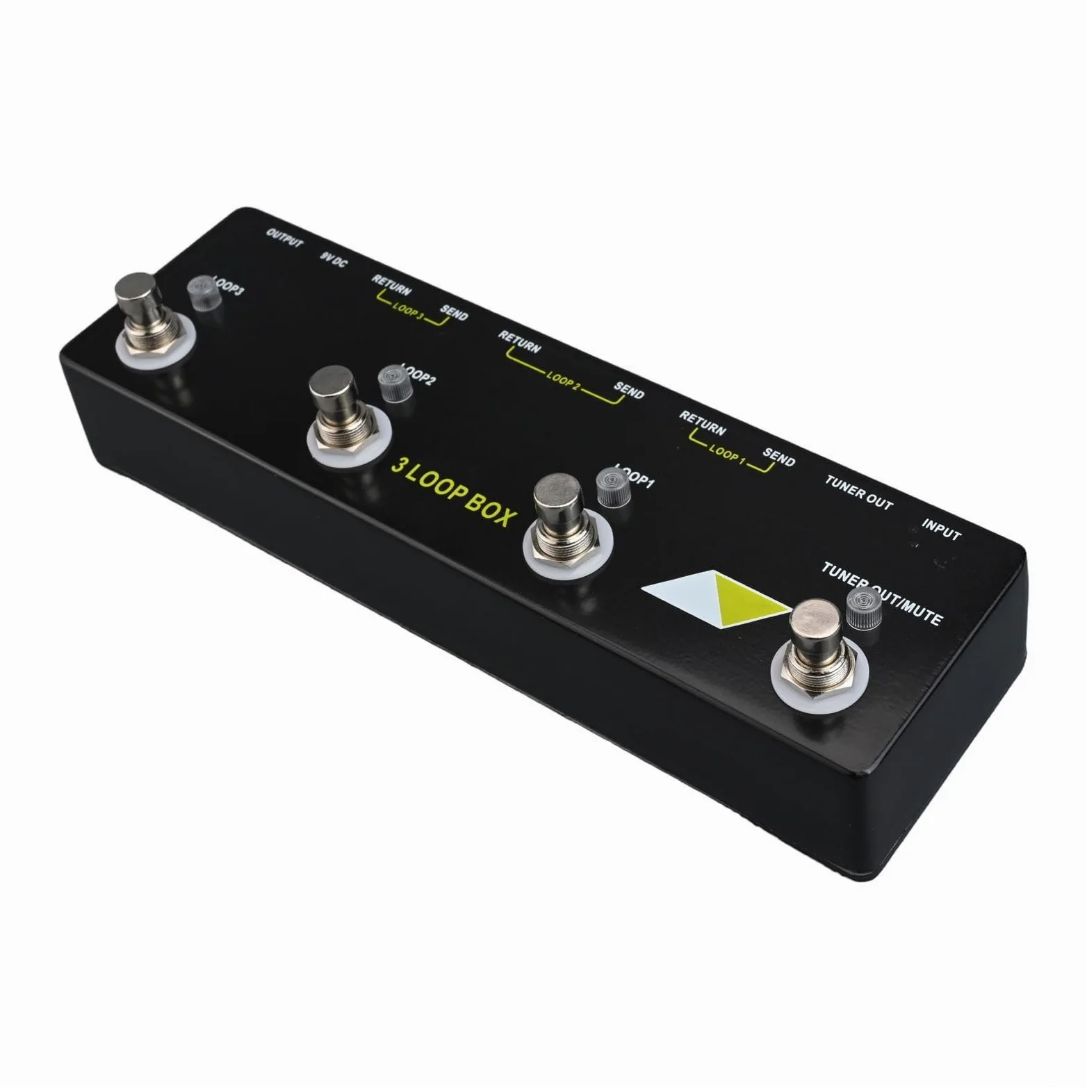 Pedale per effetti per chitarra a 3 loop con funzione True Bypass Looper e Tuner Mute, Shell in metallo Multi Loop Switcher, opzioni di ingresso versatili per chitarristi e bassisti in studio o