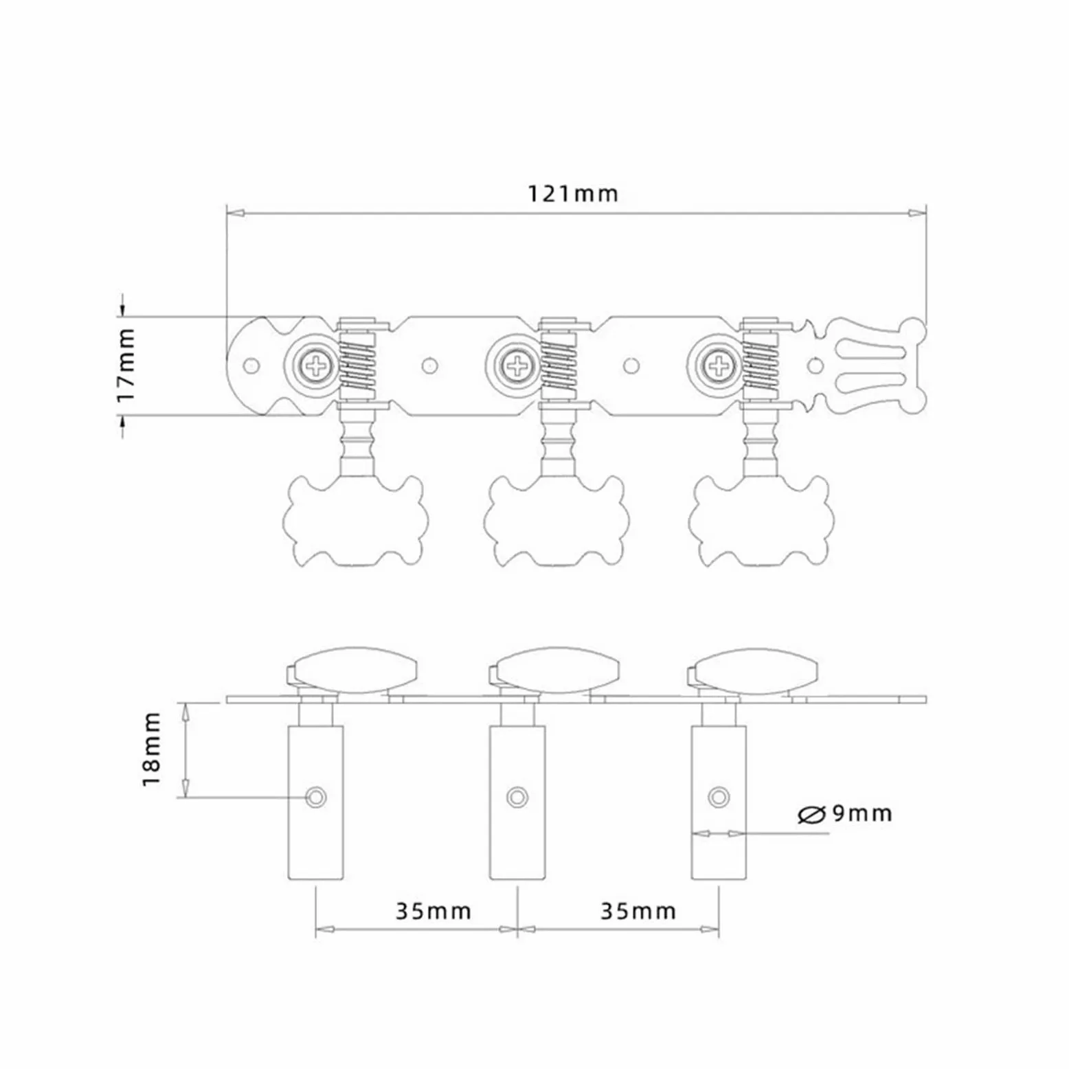 Pioli Per Chitarra Classica Accessori Per Strumenti A Tre Corde Piroli Per Accordatura Della Chitarra
