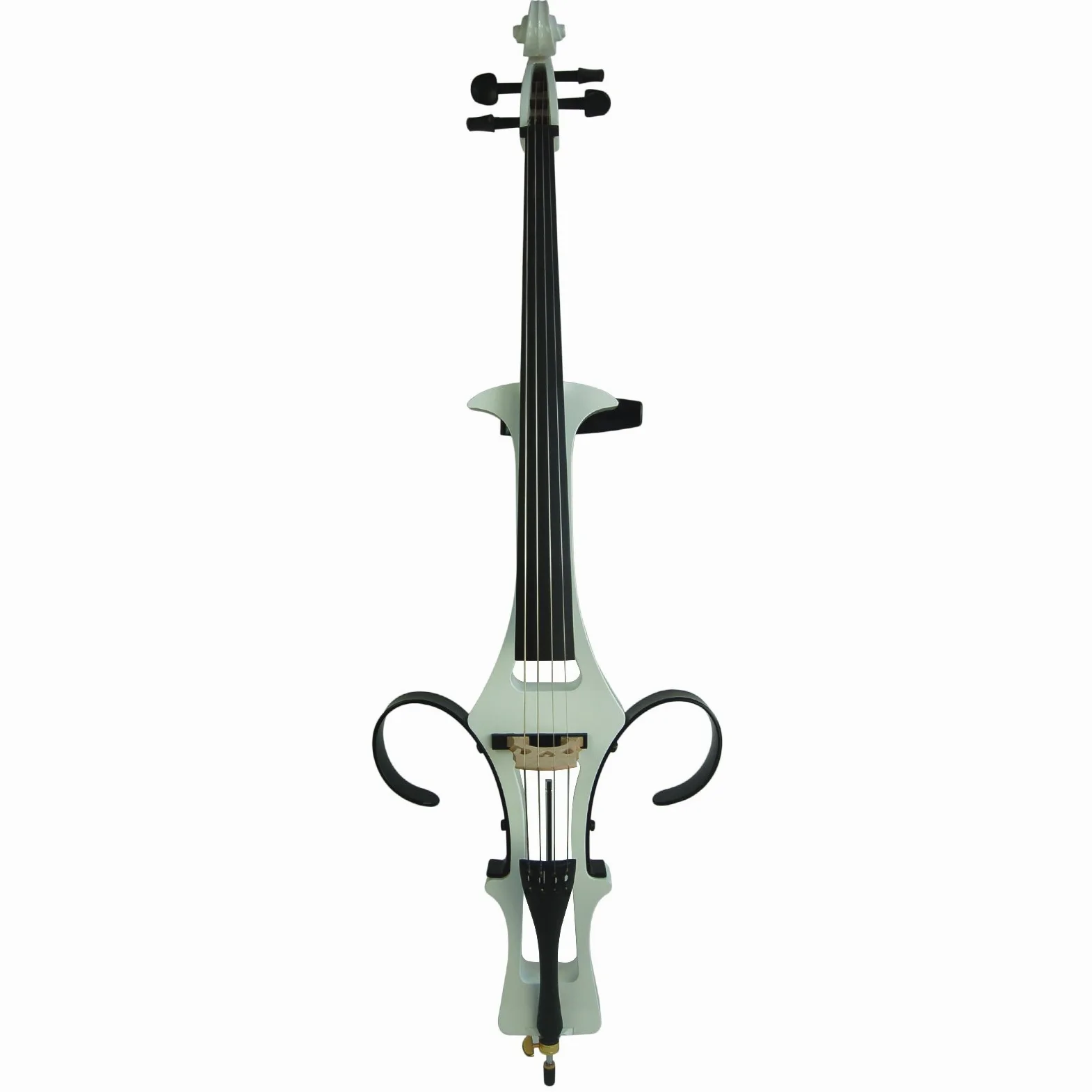 Aliyes Handmade Professionale Legno Massello Elettrico Violoncello 4/4 Full Size Silenzioso Elettrico Cello-Bianco