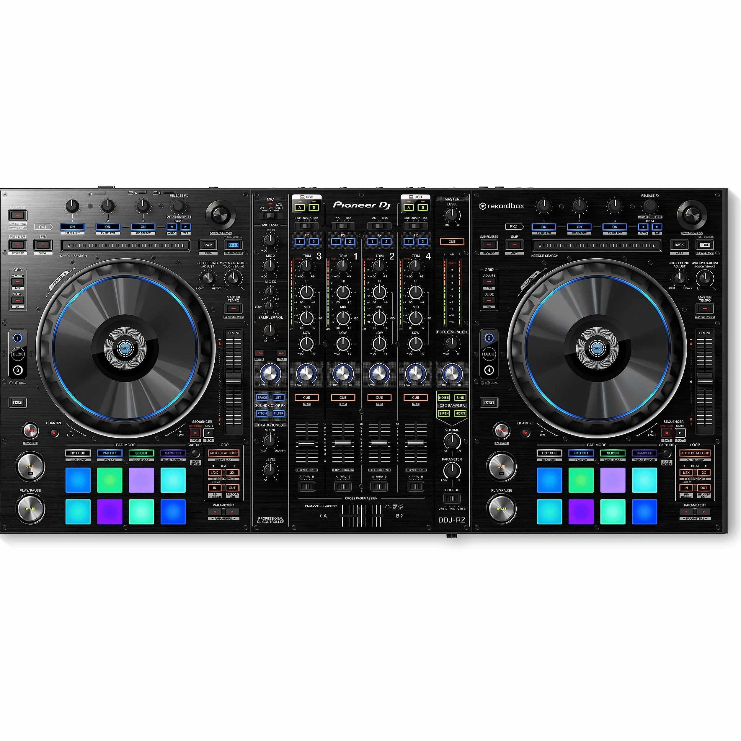 Pioneer DDJ-RZ Controller a 4 canali per Rekordbox DJ