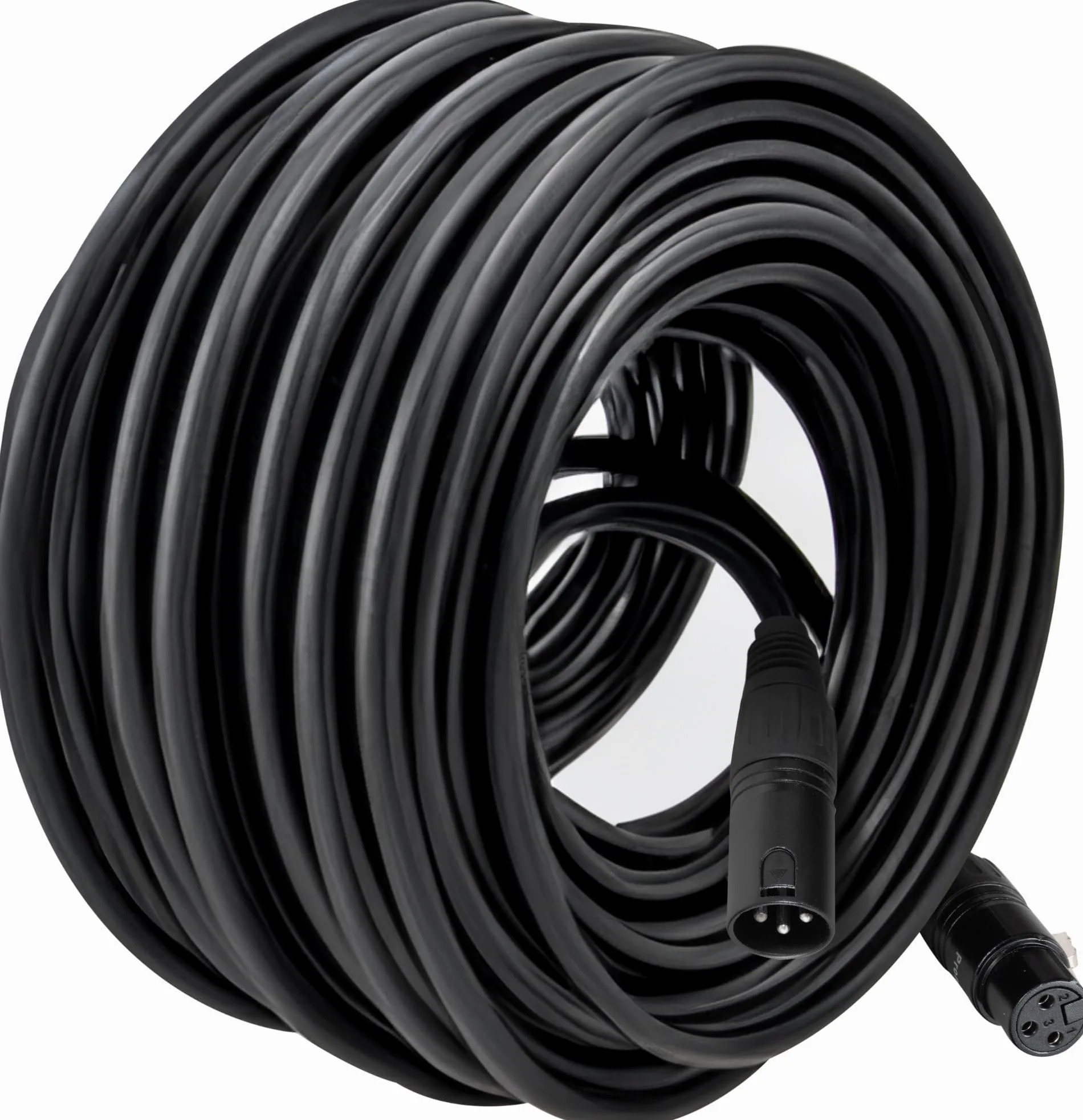 Pronomic Stage XFXM-50 Cavo Microfono XLR 50 m Nero, Lunghezza: 50 m | Connettori: XLR femmina 3 poli ? XLR maschio 3 poli, Sezione conduttore: 0, 226 mm², Colore guaina: nero, Sgancio a fascetta