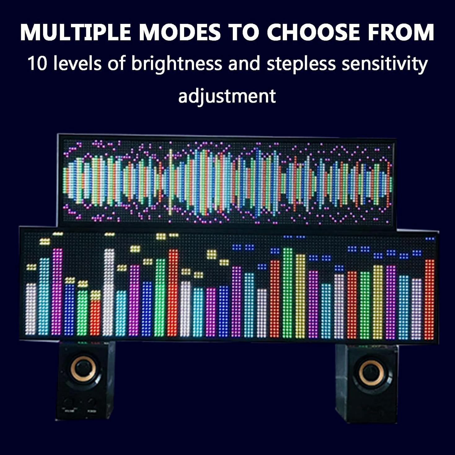 Analizzatore di spettro musicale a LED con telecomando wireless, doppio canale, microfono integrato per feste, studi, sale giochi