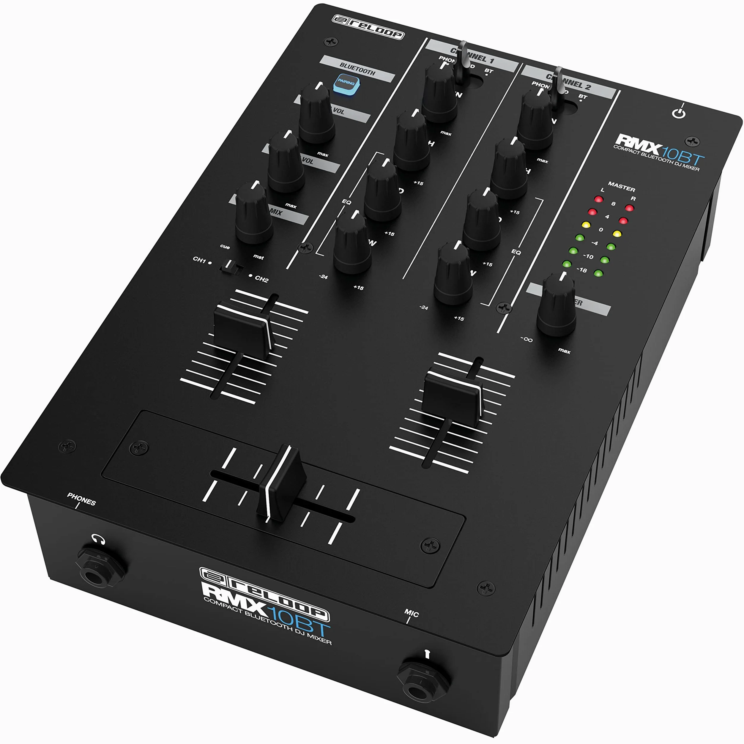 Reloop RMX-10 BT - Mixer DJ Bluetooth A 2 Canali Con Connettività Integrata, Nero