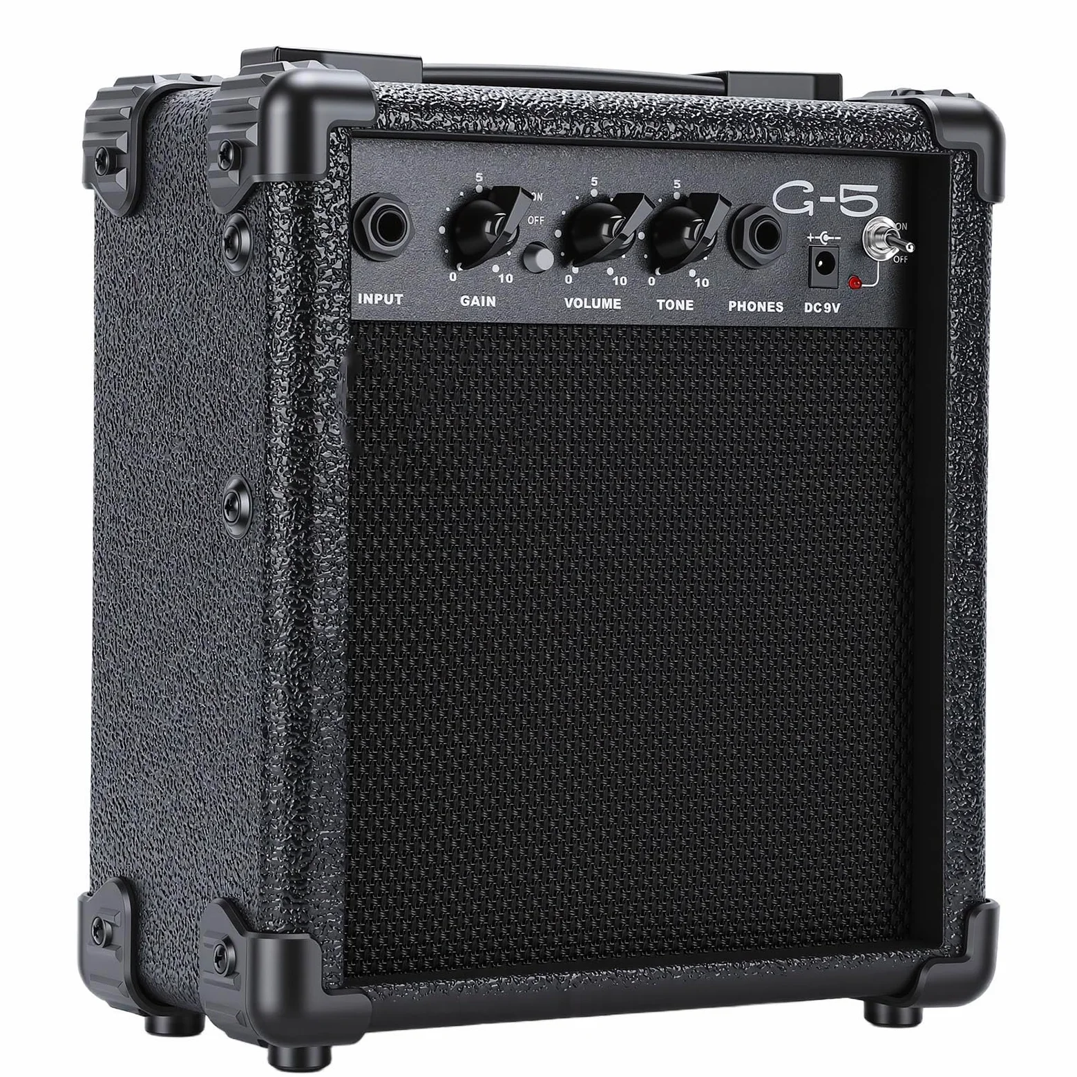 Mini Amplificatore per Chitarra Portatile, Amplificatore per Chitarra con Uscita per Auricolari da 3,5 Mm, per con Jack di Ingresso da 6,35 Mm per la Pratica Quotidiana e le Performance di