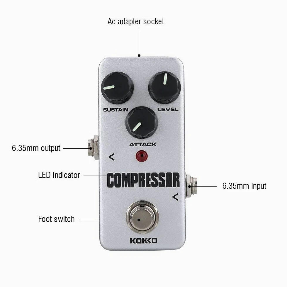 Pedale Mini Effect, Pedale compressore Sustainer Effect per chitarra elettrica