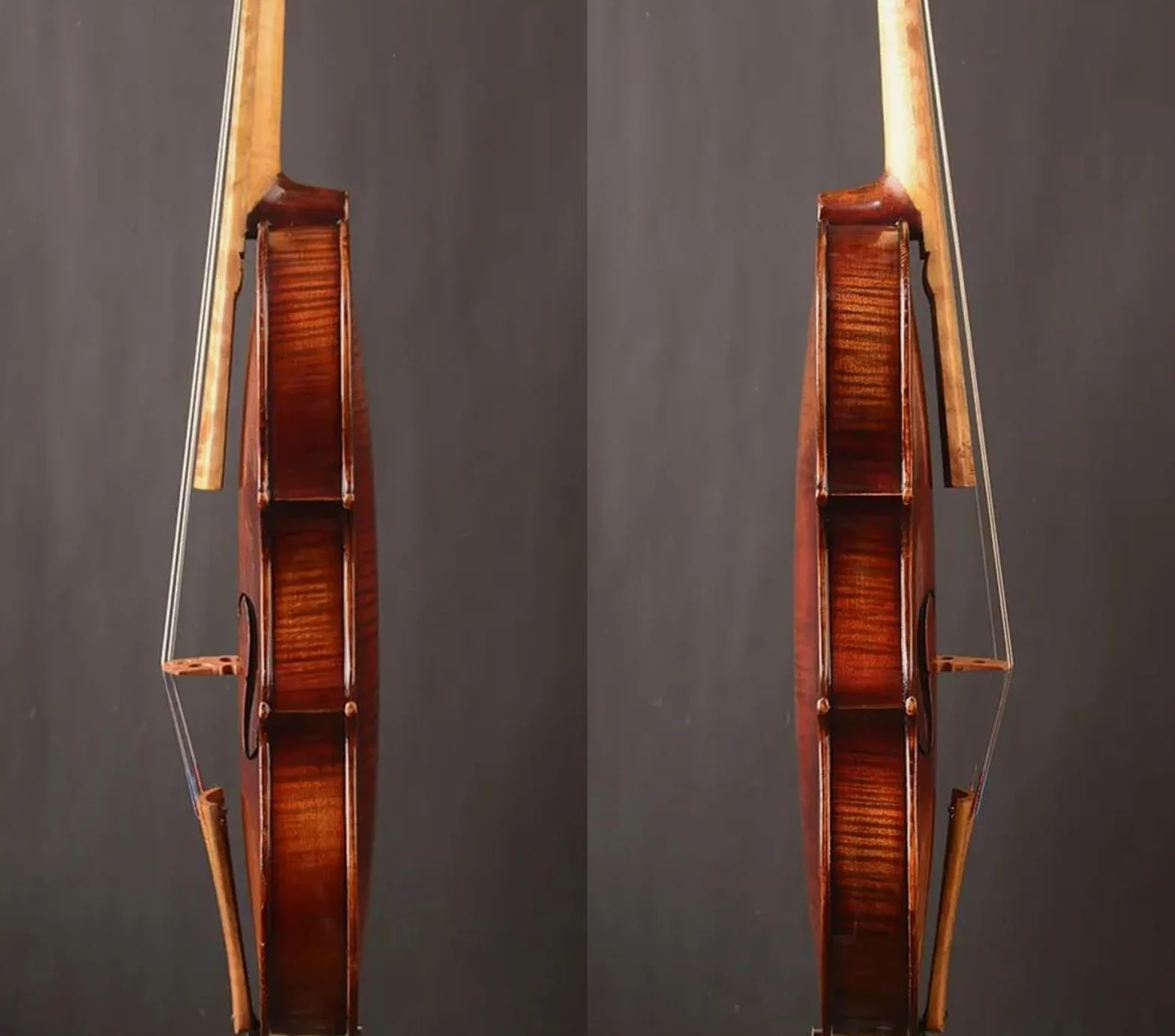 Violino Violini Barocchi 4/4 Fiammati Con Custodia E Archetto Per Principianti Verniciati A Mano