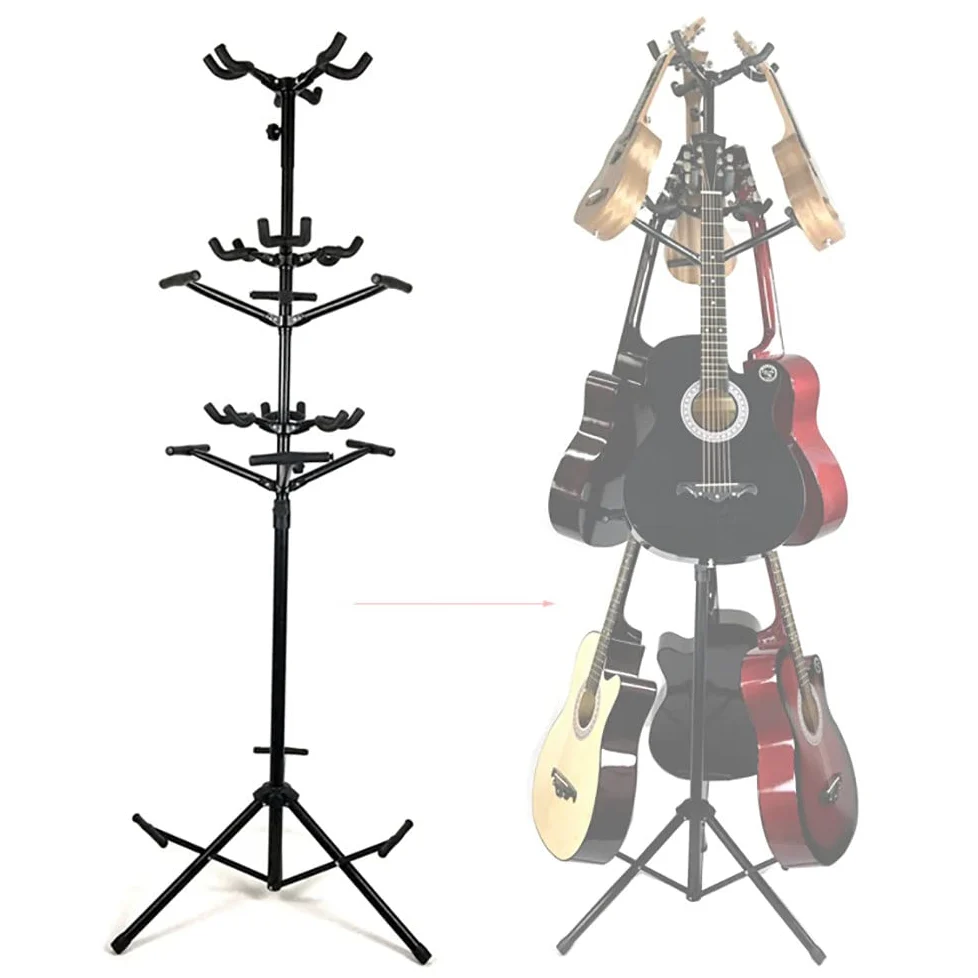 Supporto universale pieghevole per chitarra, robusto supporto verticale per riporre ed esporre strumenti musicali