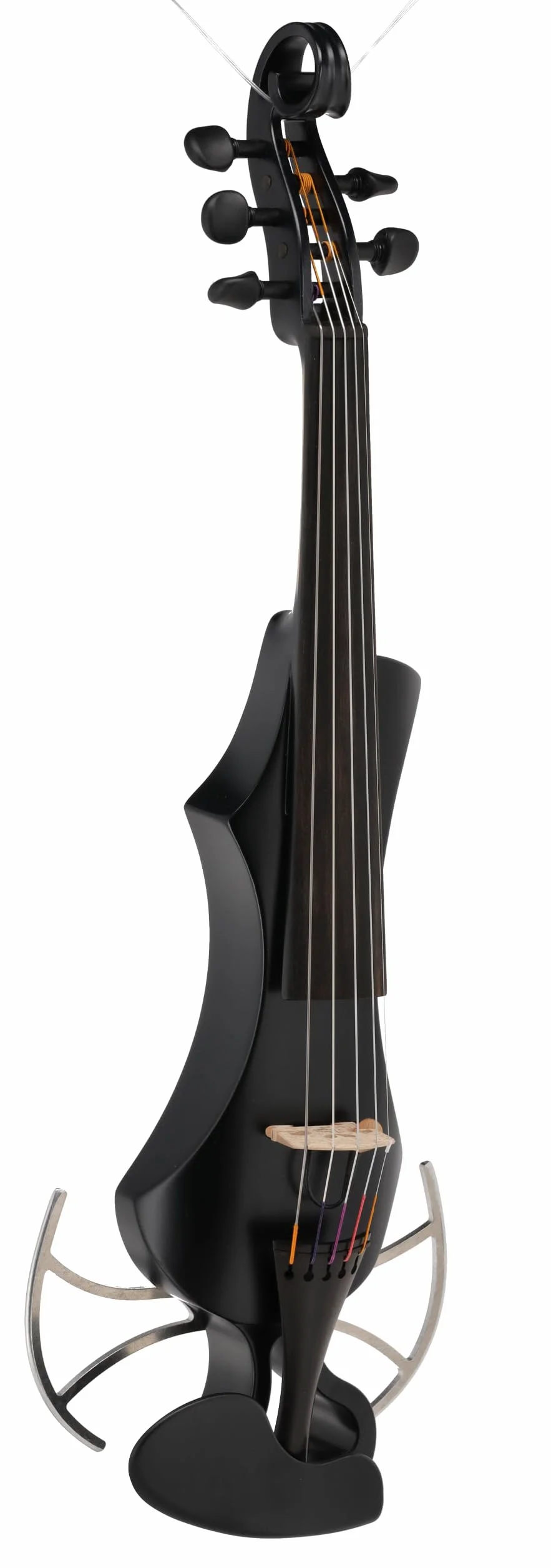 Violino elettrico GEWA, violino elettronico, Novita 3.0 nero con adattatore per poggiaspalla, 5 corde
