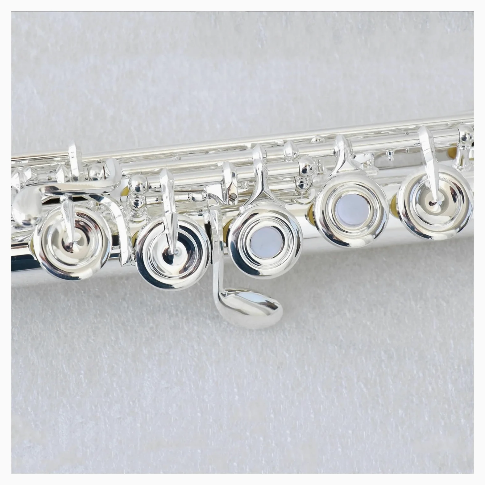 B-piede Anello Chiave Offset G Flauto Strumento Professionale Flauto Traverso Placcato Argento Con Custodia Flauto Traverso Kit