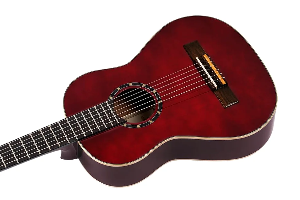Ortega Guitars Chitarra Concerto Rossa Misura 1/2 - Serie Family - include Gig Bag - mogano/top in abete (R121-1/2WR)
