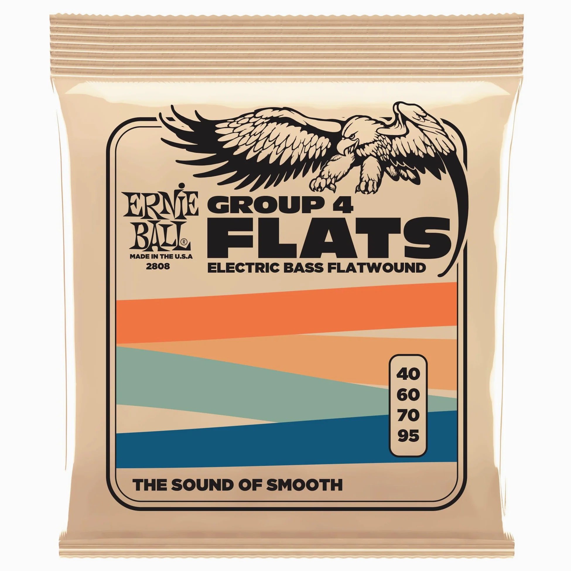 Ernie Ball, Flatwound Group IV, Corde per basso elettrico, diametro 40-95