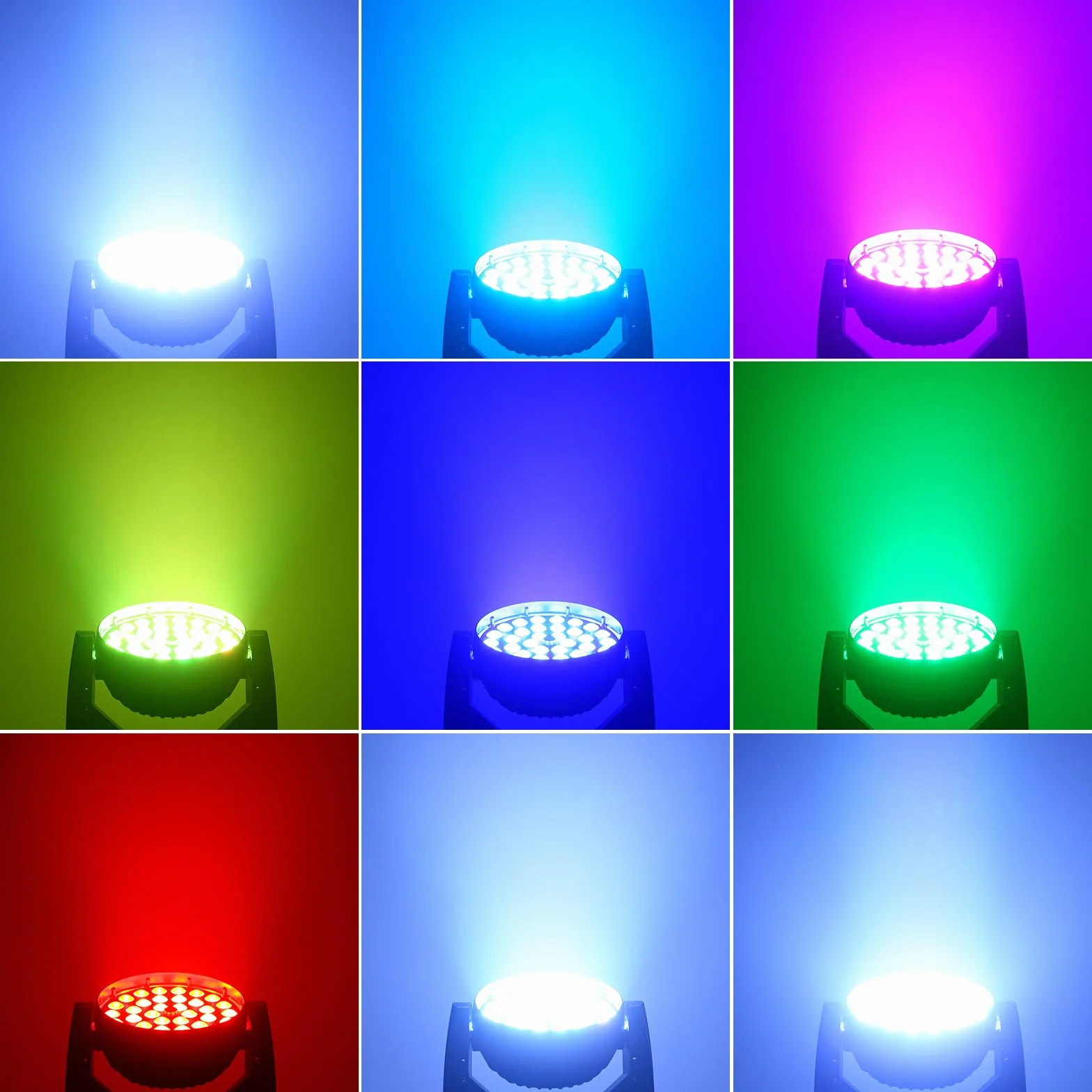 2PCS 36X10W Teste Mobili DMX512 RGBW 4 in 1 Zoom Beam Wash Effetto Luci Discoteca lluminazione palcoscenico per Professionali DJ Natale Feste Club Concerti