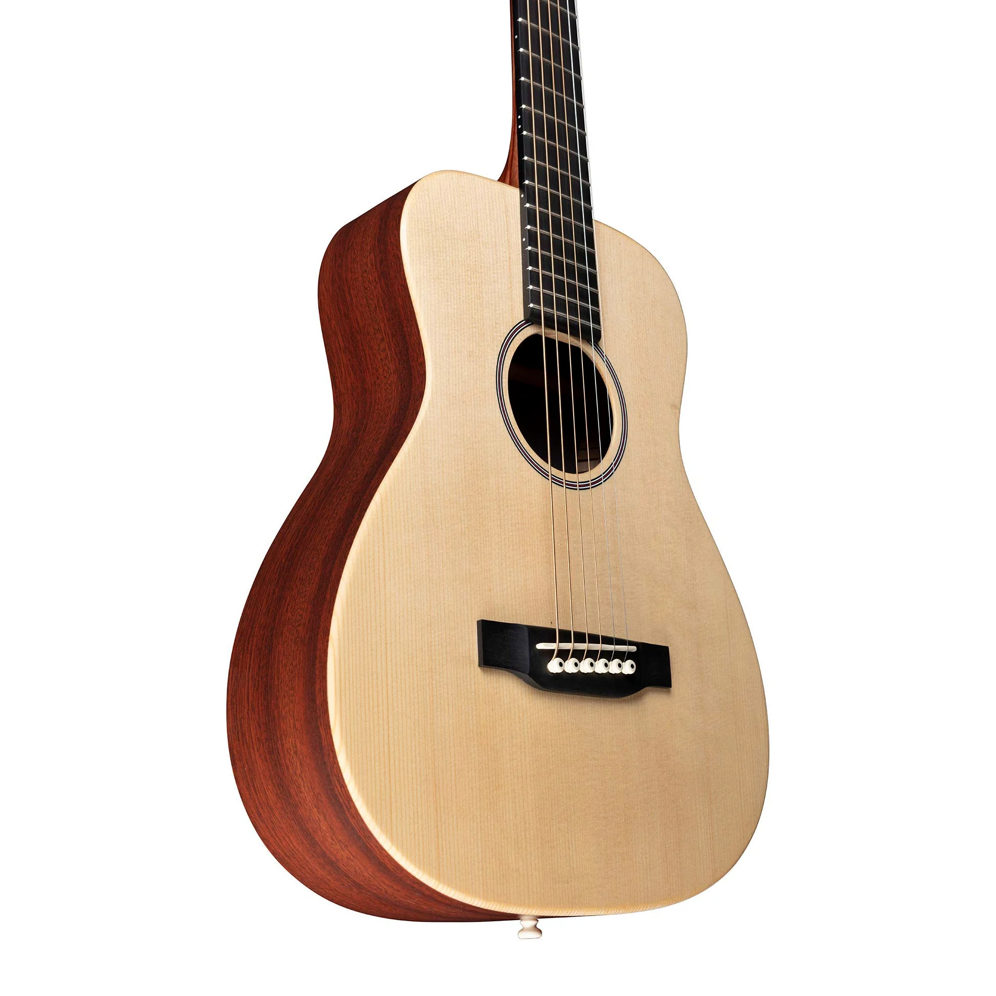 MARTIN & CO. - LX1E Left-Handed Chitarra Acustica Elettrificata per Mancini, Top in Abete Sitka Massello, Fasce e Fondo HPL, Elettronica Fishman, Con Custodia