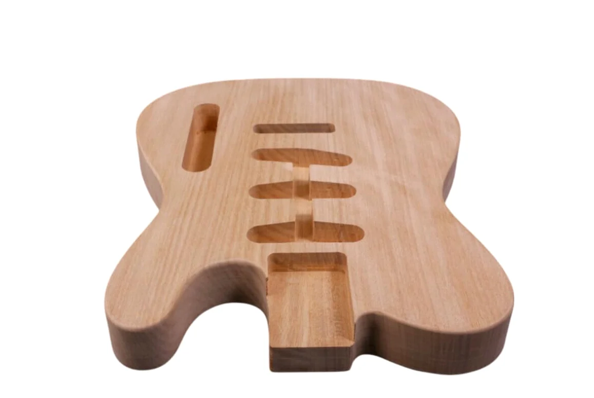 Corpo per chitarra elettrica fai da te incompiuto, in mogano, corpo vuoto per chitarra elettrica Telecaster Project SSS fori di pickup (mogano)