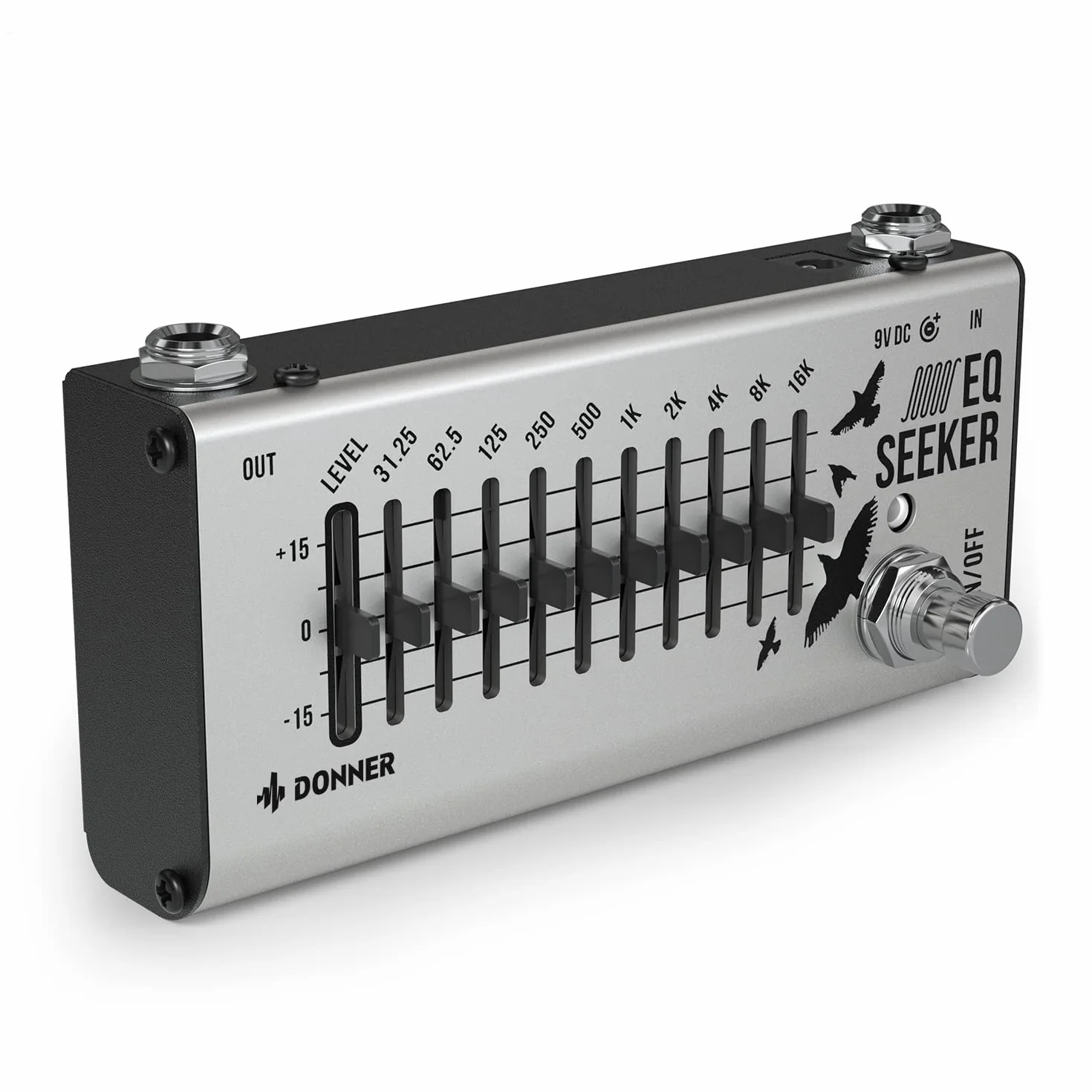 Pedale EQ Donner, equalizzatore a 10 bande, EQ Seeker per chitarra e basso, true bypass
