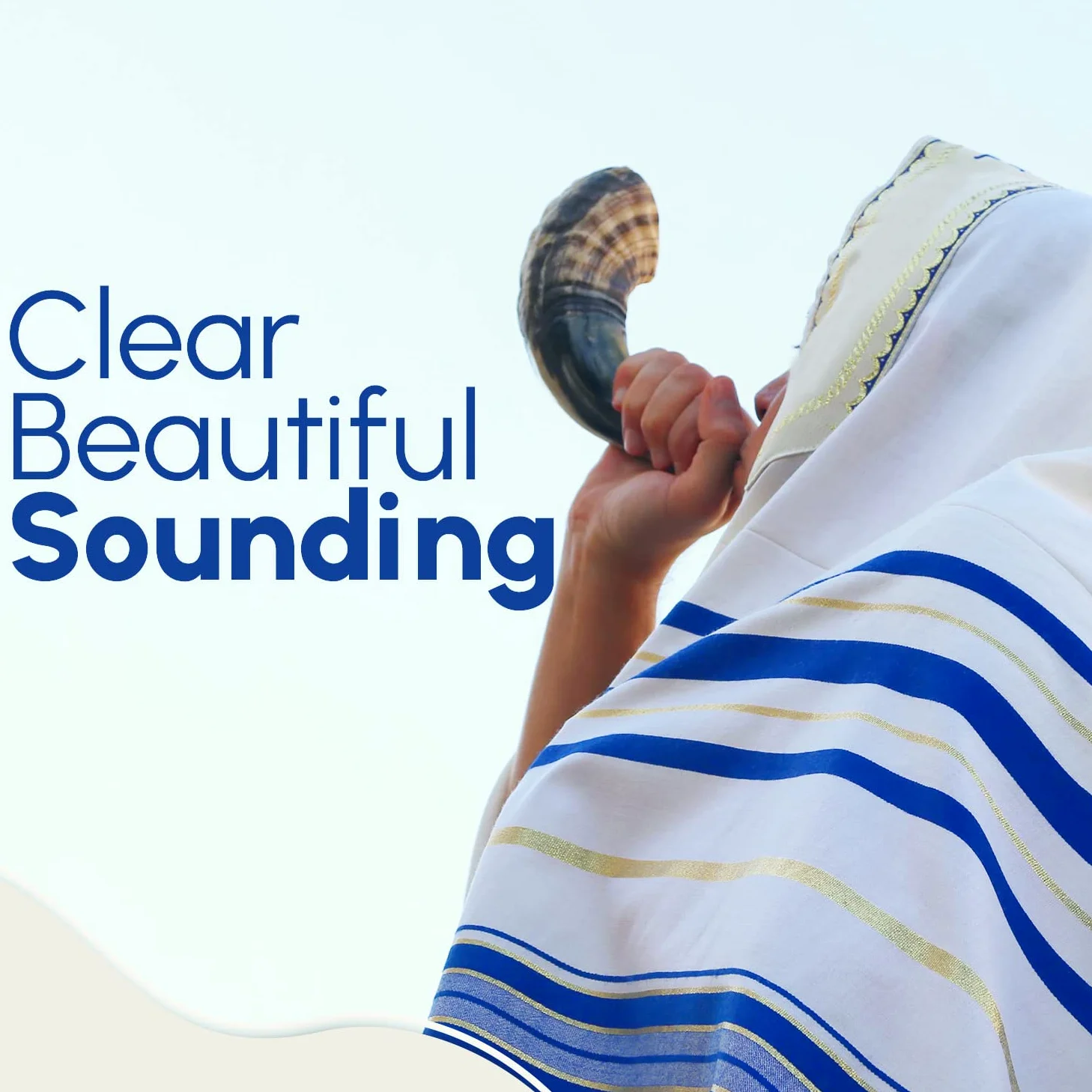 Shofar tradizionale da Israele, strumento musicale naturale ebraico, suono chiaro, autentico corno Shofar, bellissimo suono Shofar, corno di ariete naturale (35,6 - 40,6 cm)