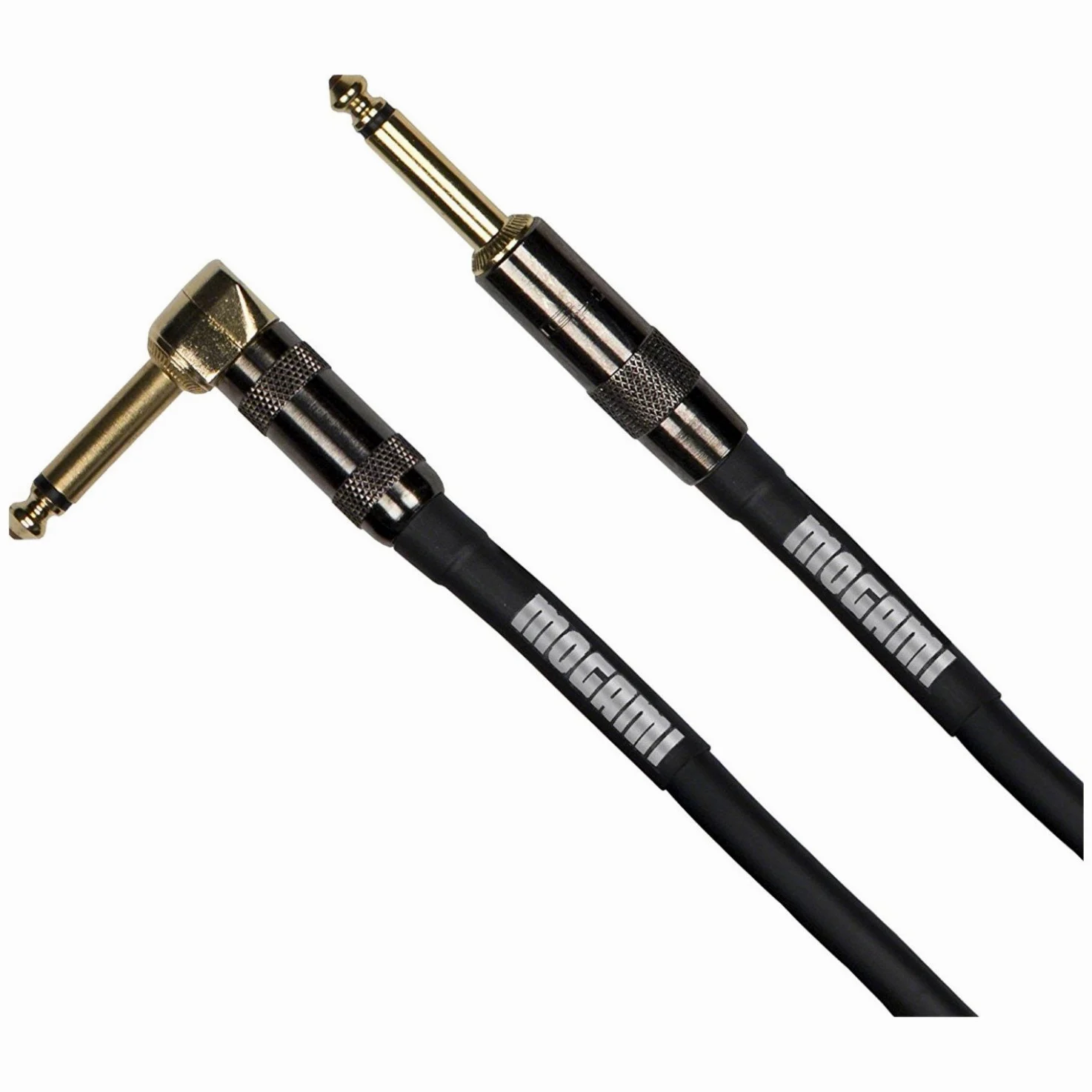 Mogami Platinum guitar-r cavo per strumenti, 1/10,2 cm TS maschio spine, contatti dorati, ad angolo retto e connettori dritti 6 Foot Right Angle to Straight