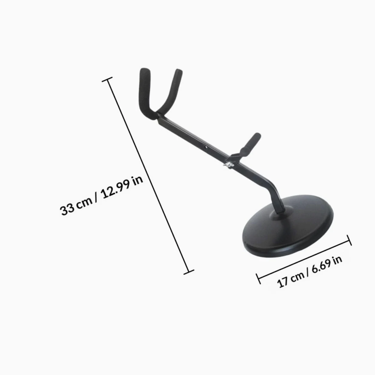 GALPADA Supporto per Sassofono Pratico in Ferro Spugna Antiscivolo, Resistente e Pieghevole per Sax Alto e Tenore, per Espositore Musicale Nero