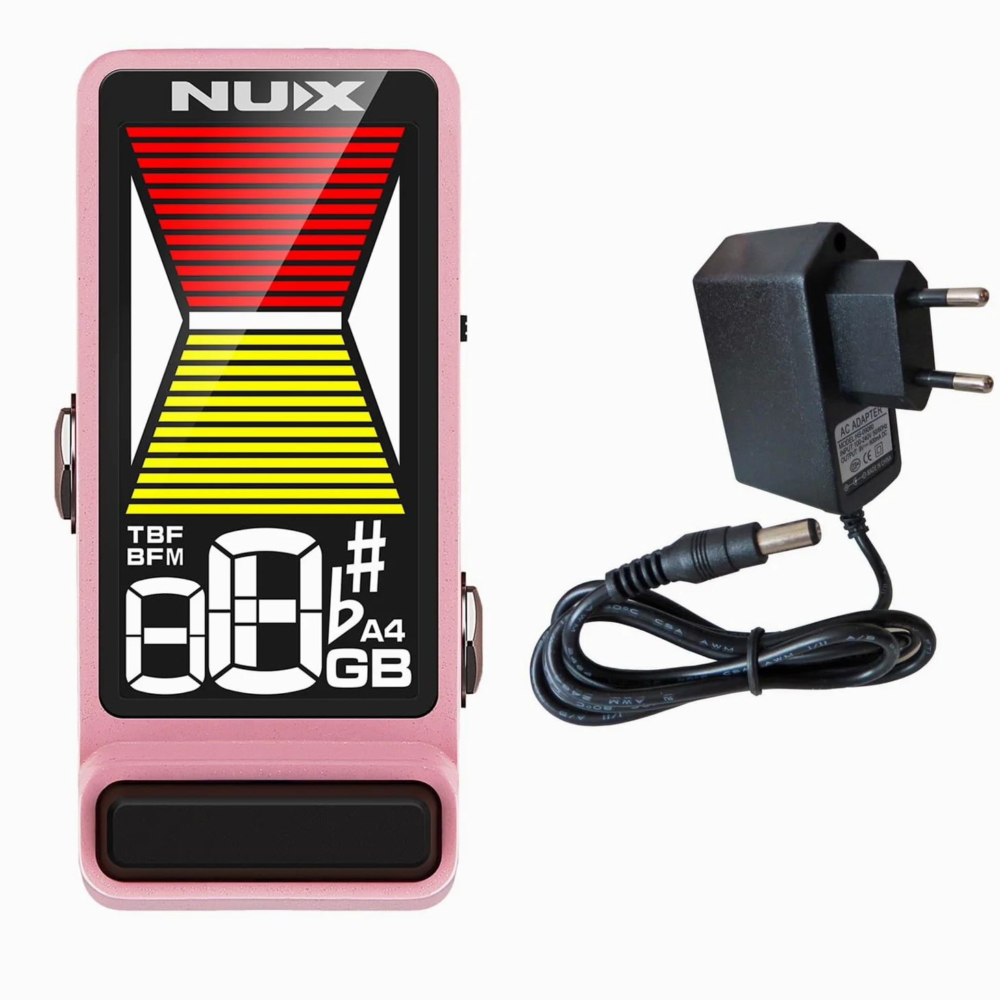 Nux NTU-3 MKII Flow Tune Pink Accordatore con alimentatore Keepdrum 9 V