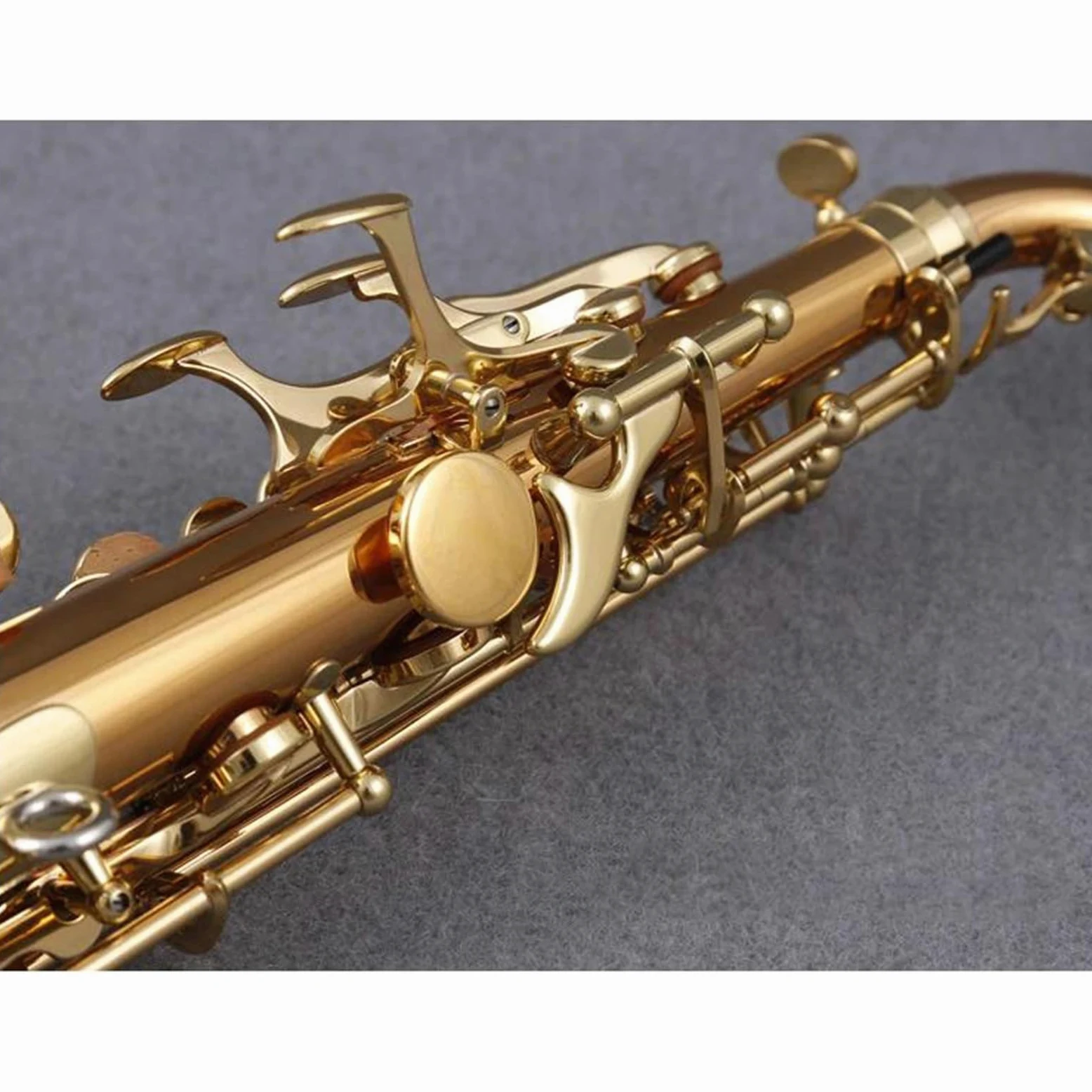 Professionale Sassofono Sassofono Soprano Per Studenti Si Bemolle Caffè Oro Sax Soprano Curvo Professionale Strumento Musicale (Color : Cloth bag)