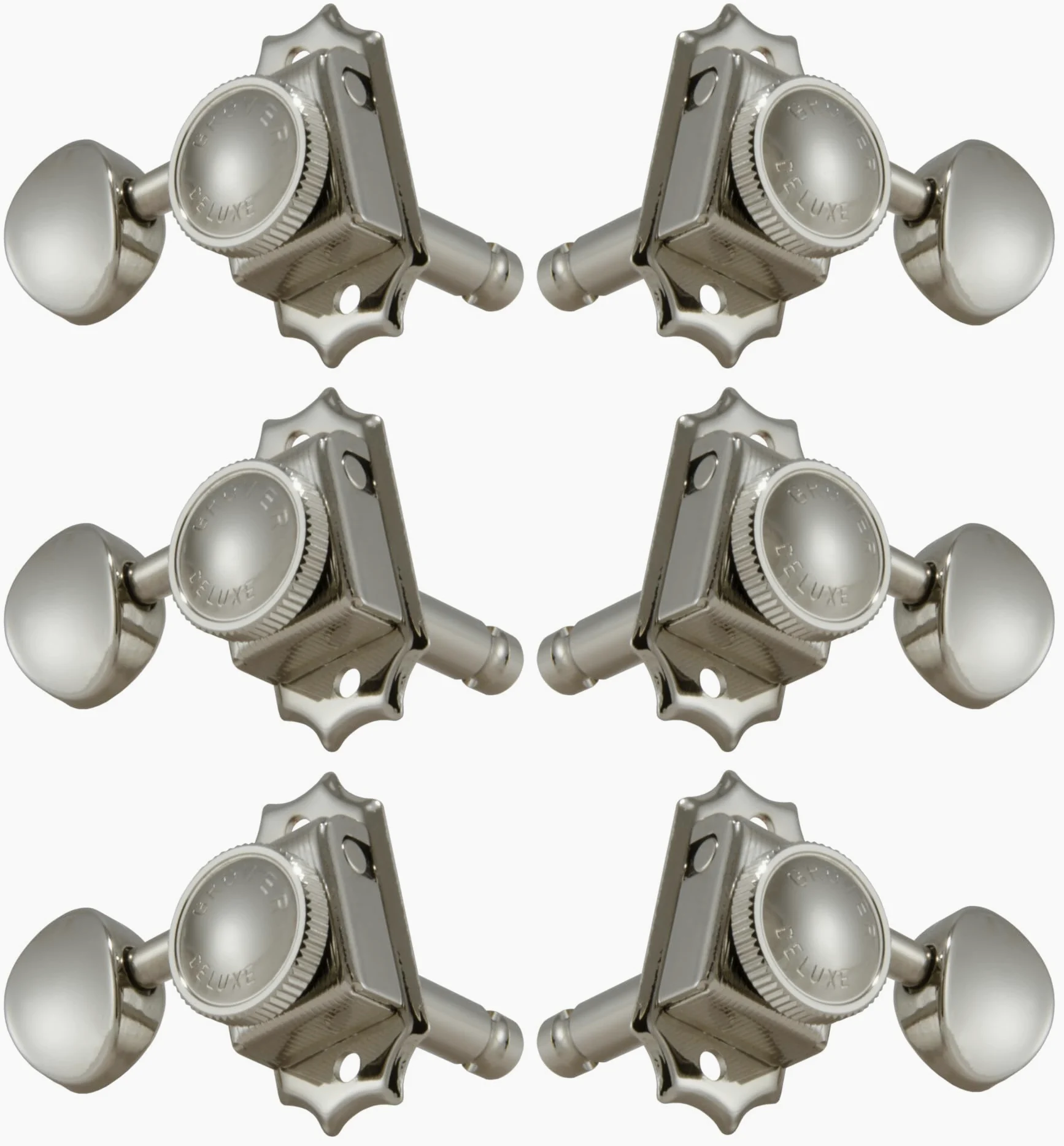 Grover Vintage Bloccaggio Macchineheads, 3+3 ~ Nickel 533N