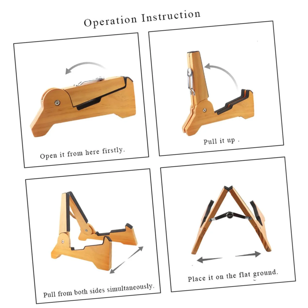 SUPVOX Supporto per Chitarra in Legno Portatile Design Smontabile per Bassi e Violini, per Casa e Negozio di Strumenti Musicali