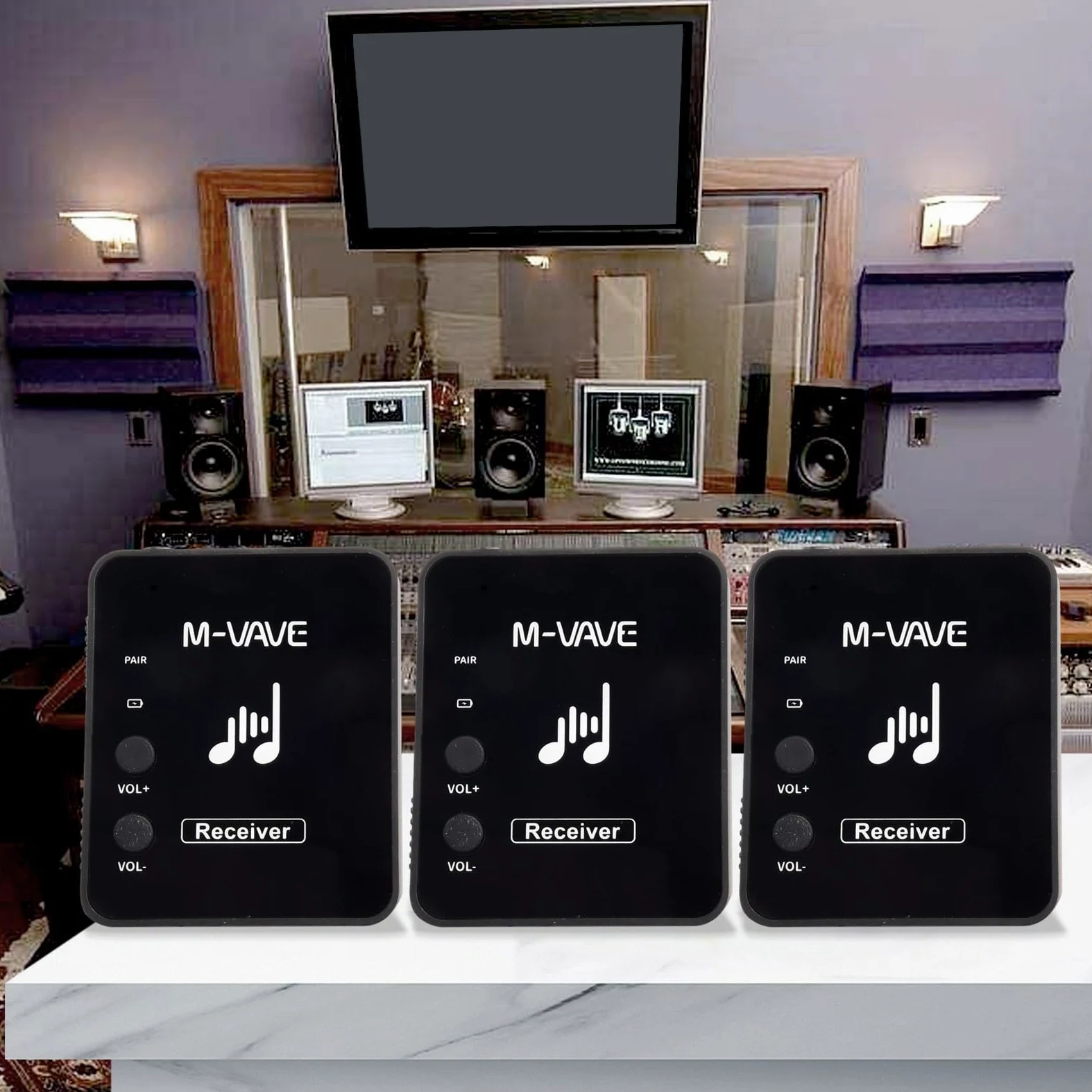 Auricolari wireless 2.4G, bassa latenza, per musicisti live stage (1 set)