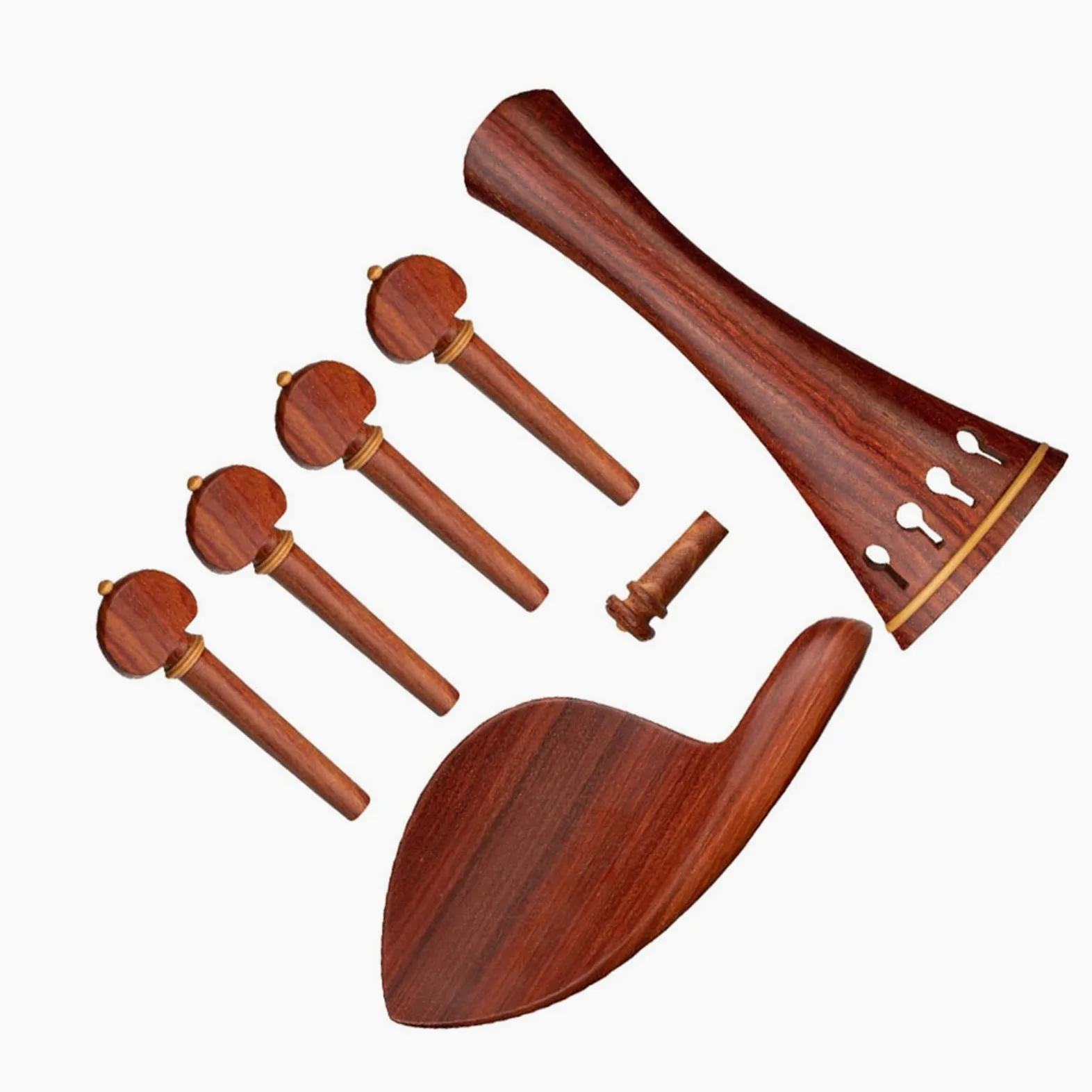 6 PZ Padauk 4 Corde Violino Cordiera Tuning Pioli Mentoniera Violino Puntale Parti Violino Cordiera accessori per violino