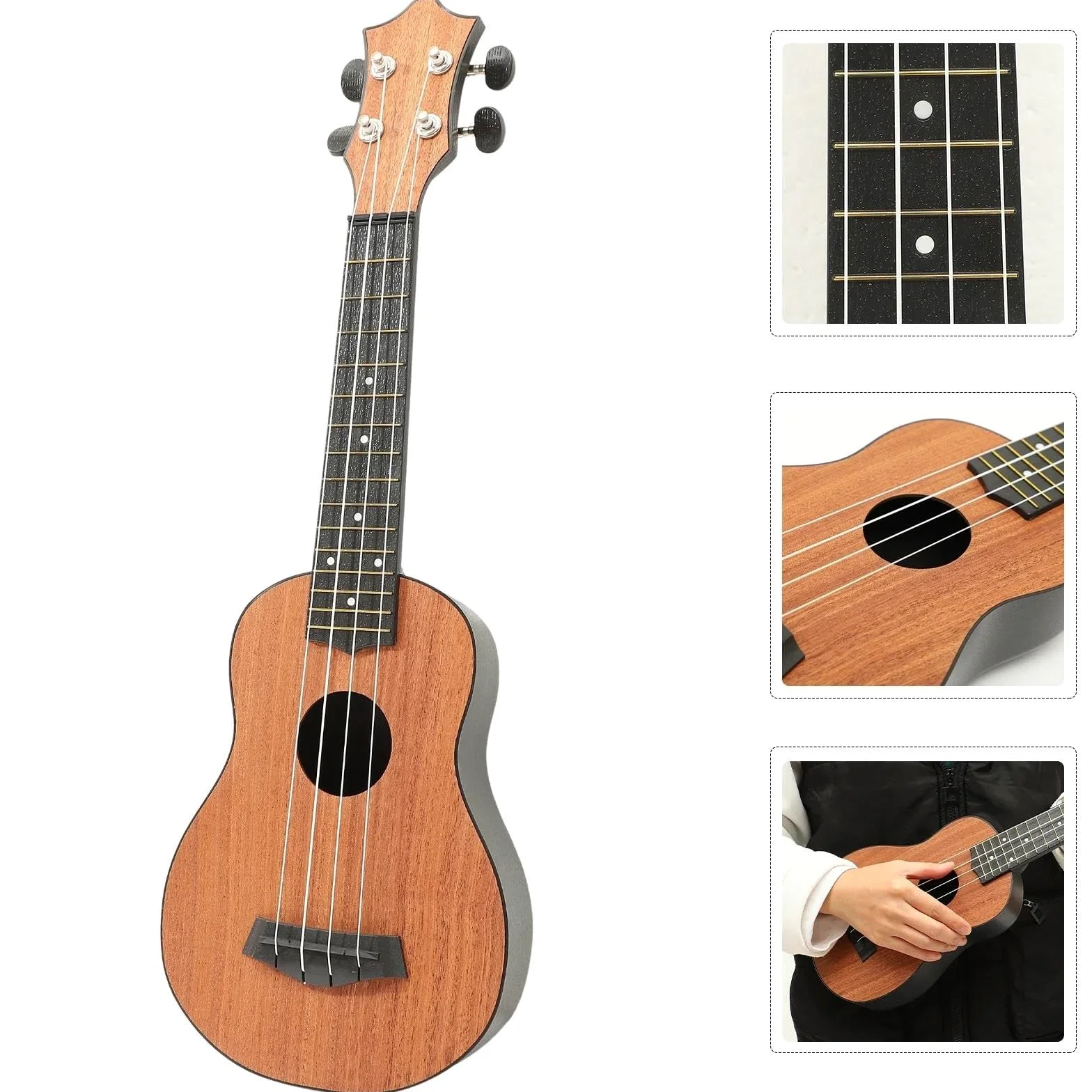 Ukulele per principianti Strumento A Corde In Fibra Di Carbonio Di Legno Ukulele A Quattro Corde