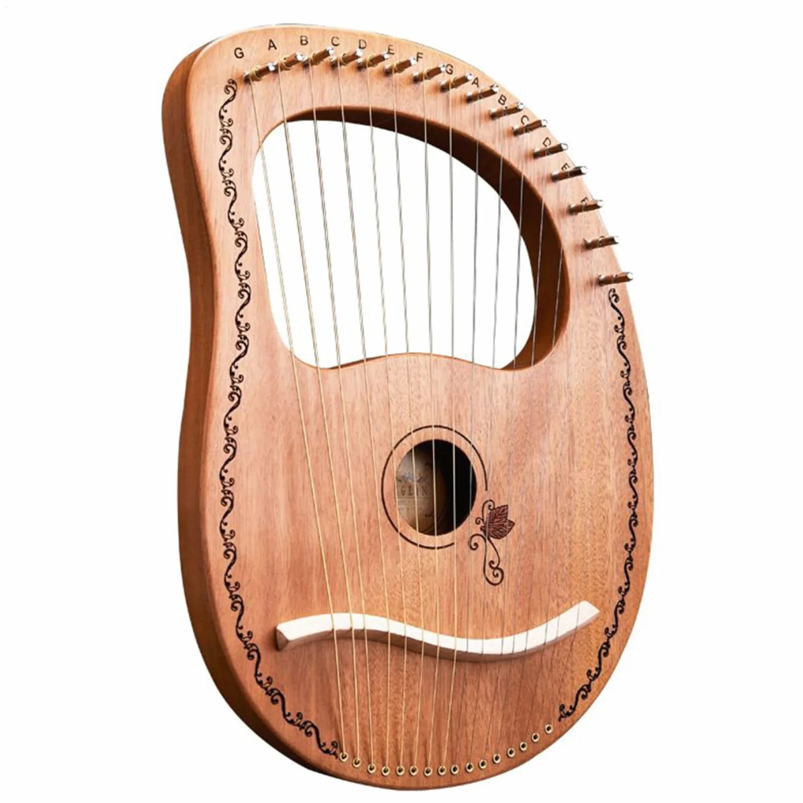 Arpa di lira 16 corde,Strumento di arpa di lira,Strumento di corde di arpa | Lyra in metallo con corpo in mogano 16 | professionale in mogano per , bambini e famiglia