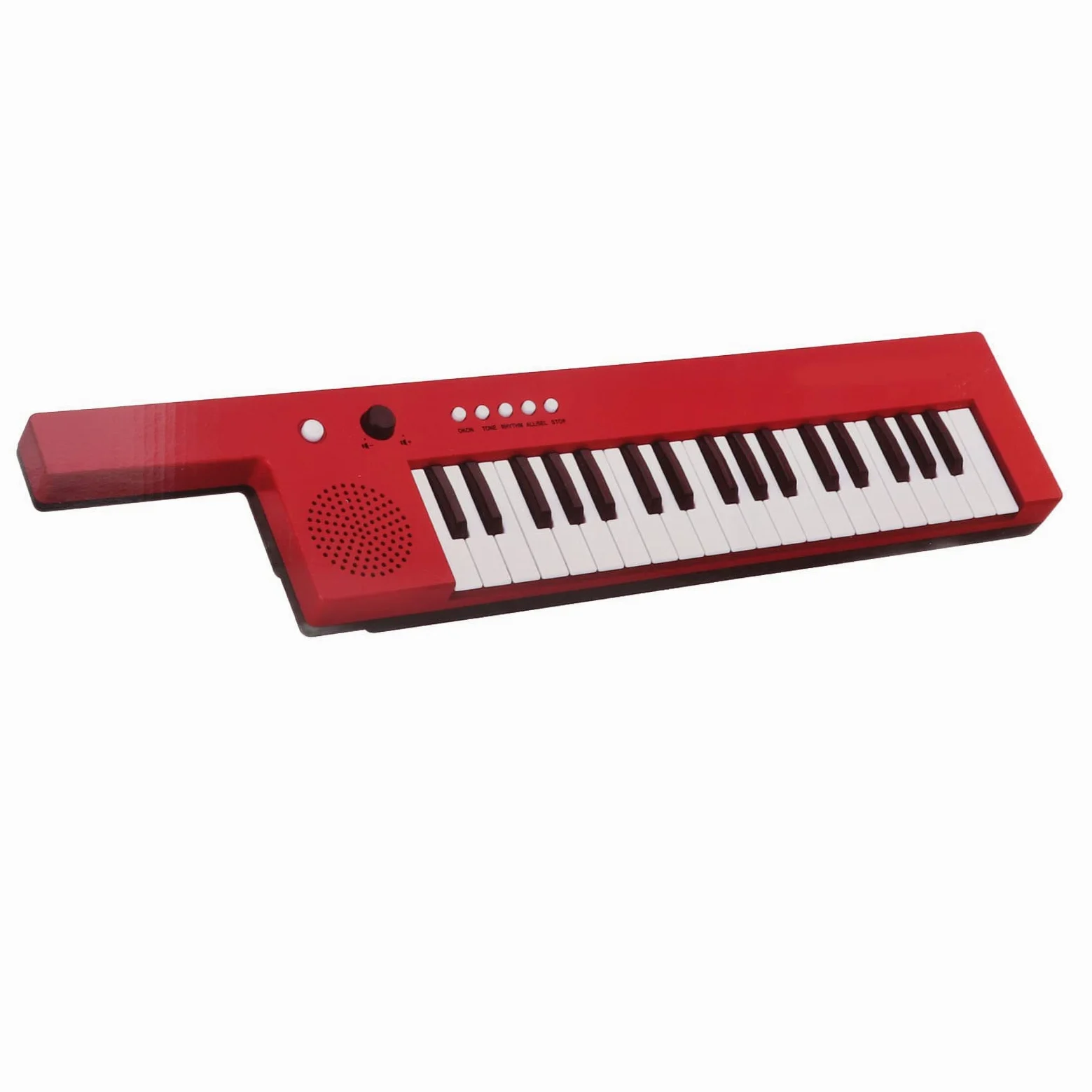 Tastiera portatile a 37 tasti, pianoforte, chitarra, organo, mini keytar, strumento musicale educativo stereo naturale per principianti (BF-3755 rosso)