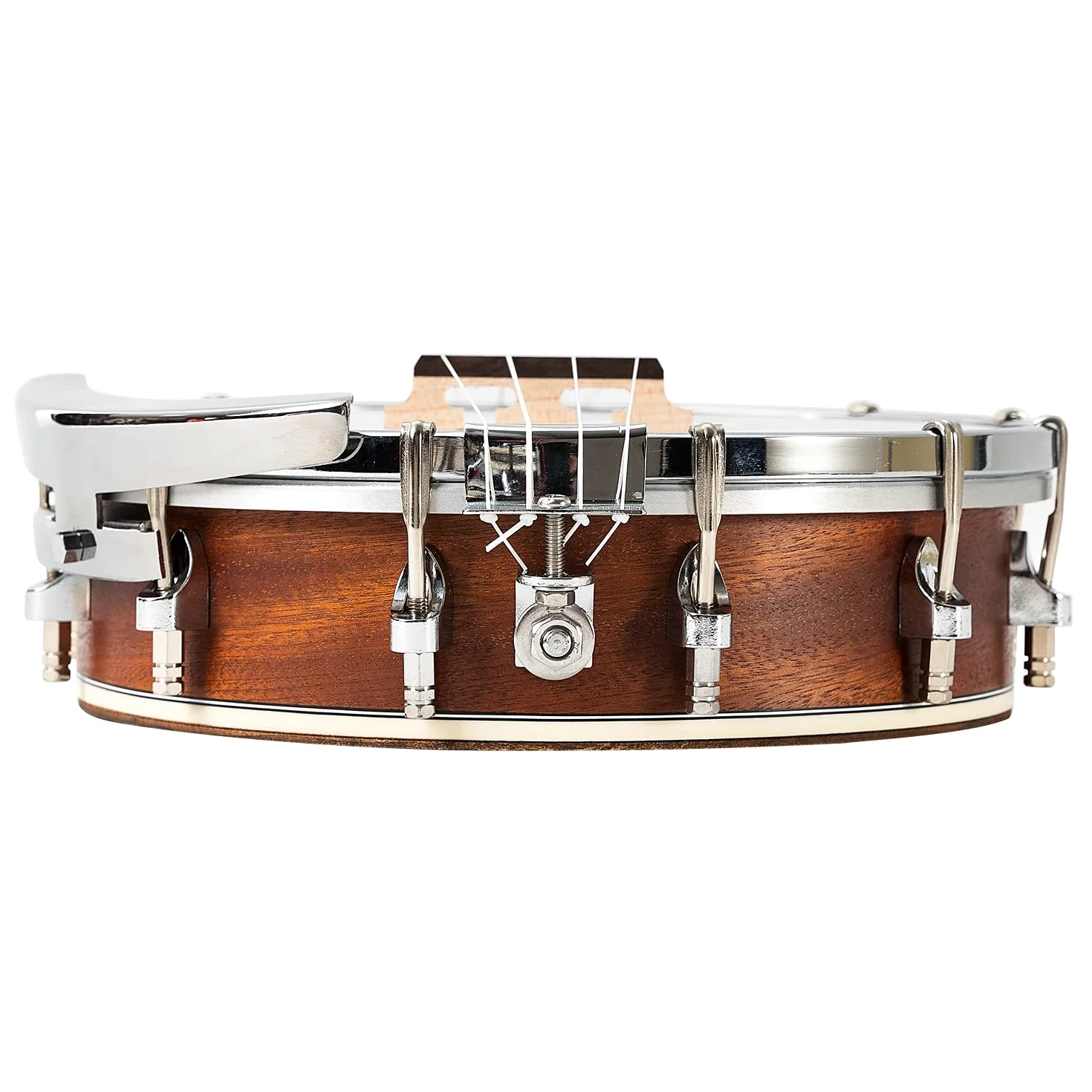 Mulucky Banjolele 4 corde Banjo Ukulele Concerto Misura 23 pollici, Chiuso Solido Fondo in legno, Kit per principianti con Truss Rod Gig Bag Accordatore Corde Tracolla Plettri - MBU-806