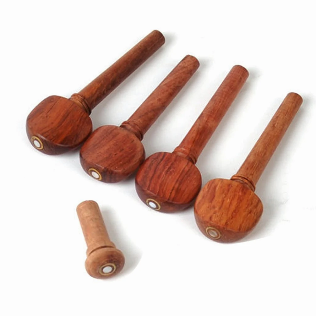Set di 2 pezzi in palissandro 4/4 violino parti mentoniera accordatura pioli cordiera accordatori puntale
