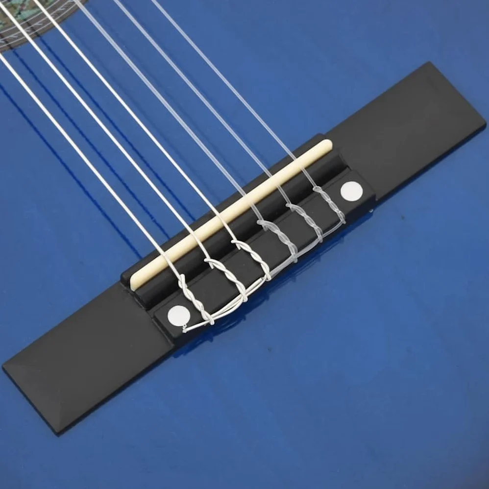 Set Chitarra Classica 8 pz per Principianti Blu 3/4 36", Arte e Svago,Strumenti Musicali,Strumenti a Corda,Chitarre, 2.25kg-70117