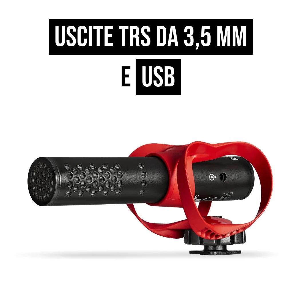 RØDE VideoMic GO II Microfono a canna ultra-compatto per fotocamere con uscite da 3,5 mm e USB per cinema, creazione di contenuti, podcasting e videochiamate