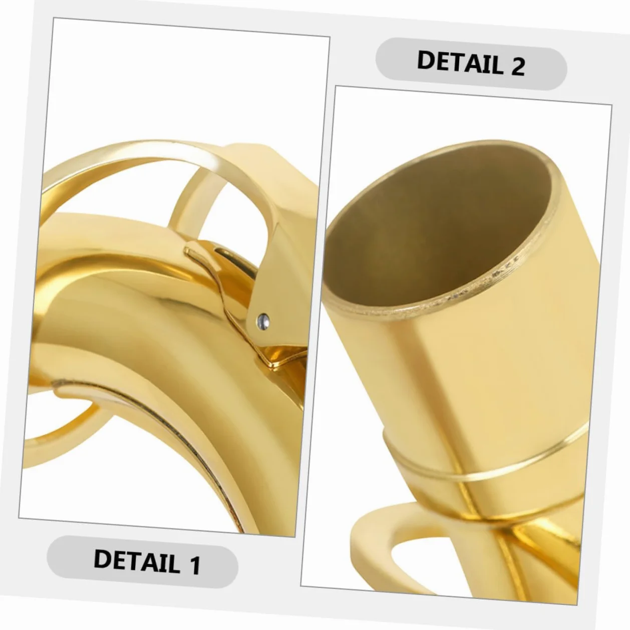 Collo Sax Tenore Curvo in Ottone con Sughero, Set 1 Pezzo | Sassofono, Finitura Oro, Resistenza alla Deformazione e Alta Durezza, Posizione di Esecuzione Comoda