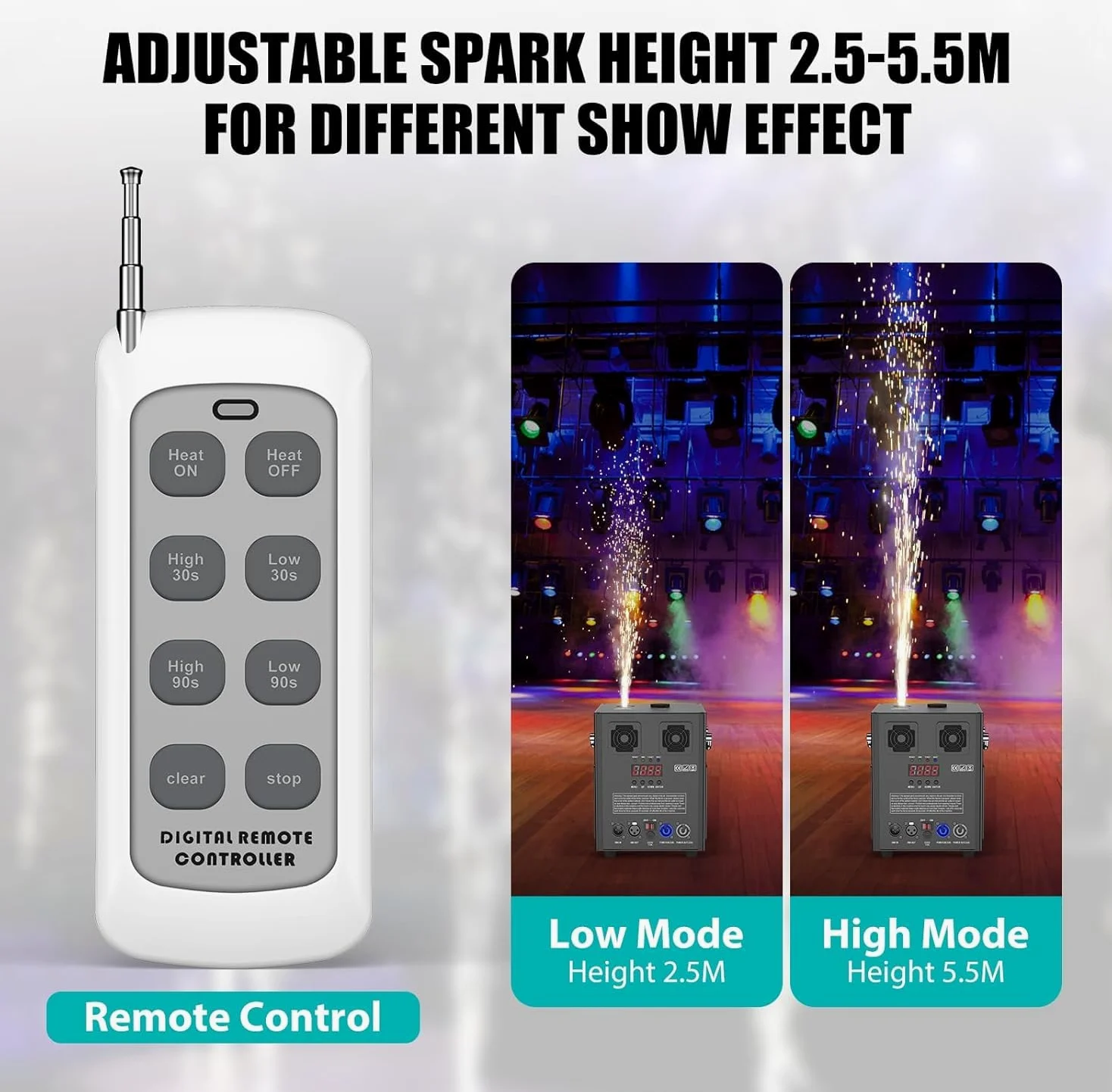 2PCS 700W macchine effetto pirotecnico con Flightcase scintilla macchina fredda fontane scintilla con telecomando per festa Halloween Natale matrimonio concerto
