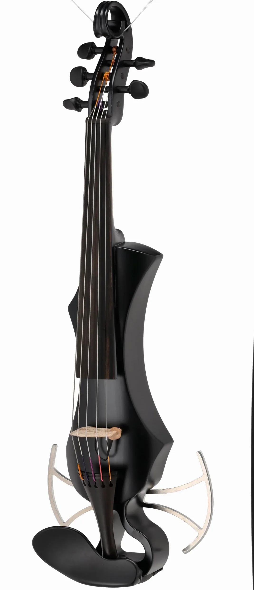 Violino elettrico GEWA, violino elettronico, Novita 3.0 nero con adattatore per poggiaspalla, 5 corde