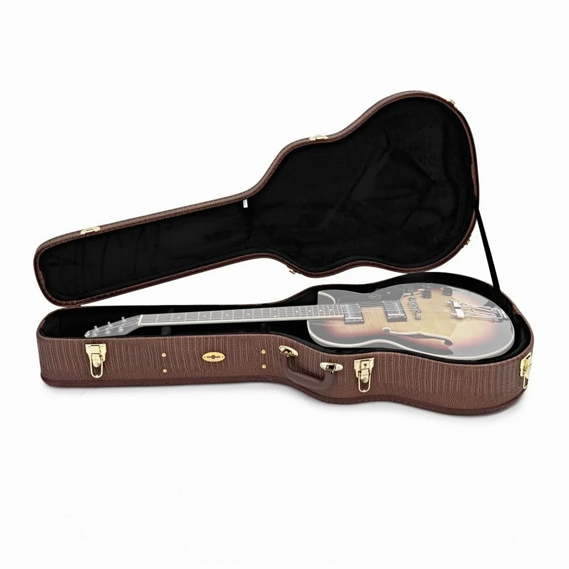 gear4music Custodia rigida per chitarra jazz per chitarre Arch Top