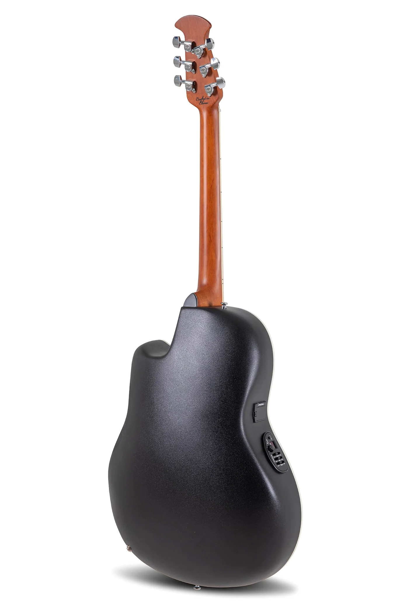 Ovation CS24-5-G - Chitarra acustica elettrica Celebrity Traditional CS24 Mid Cutaway – Coperta in abete massello – Mid-depth Lyrachord Body – Black – CS24-5-G