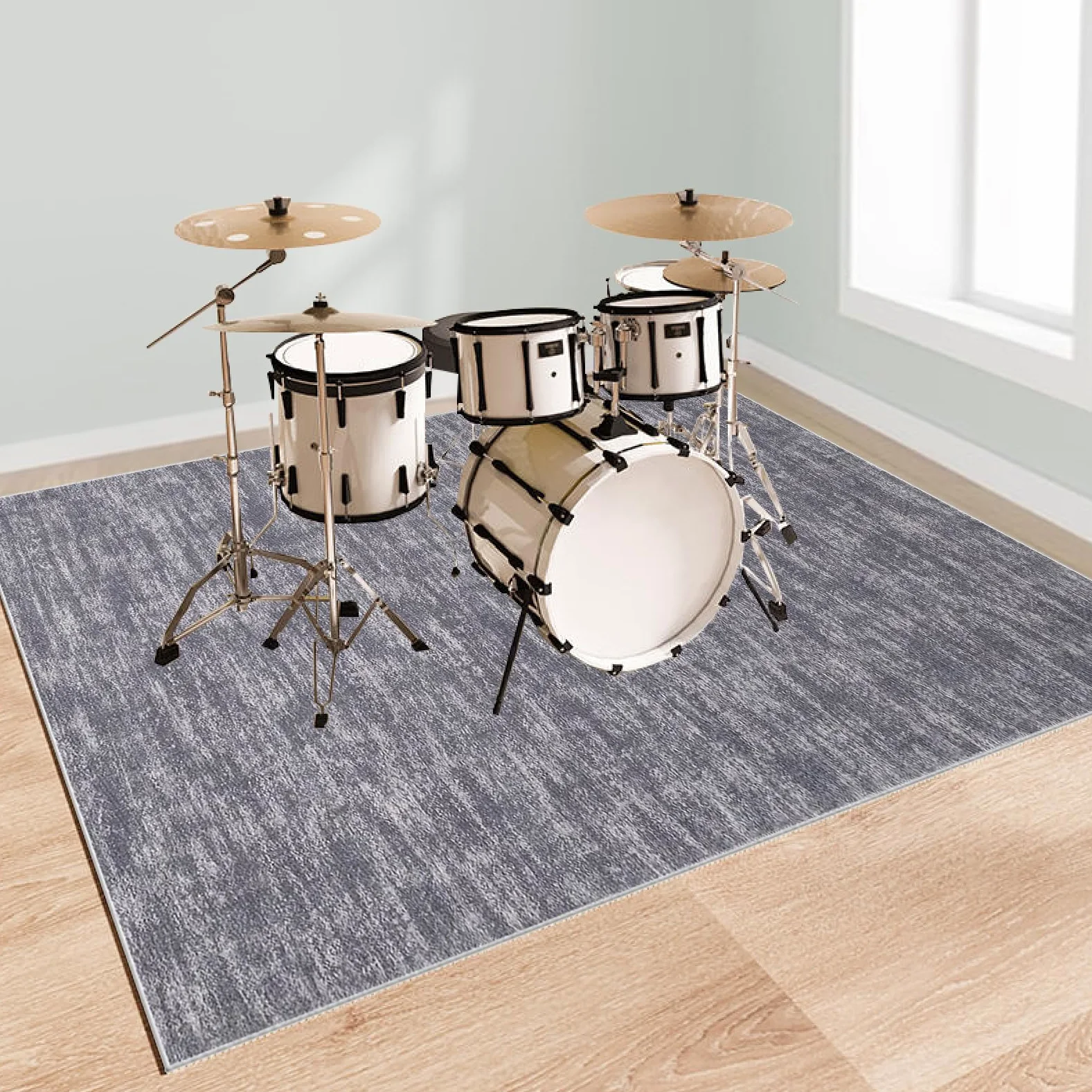 Tappeto Batteria Elettroniche Drum Tappeto Tappetino per Batterie Rullante Acustica Snare Drum Strumenti Musicali Tappeto Fonoassorbente for Pianoforte Tappeti Antiscivolo per Batteria 150 x 120 cm