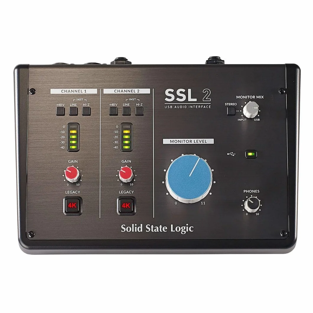 Solid State Logic SSL 2 USB Audio Interface - 24 bit/192 kHz, 2-in 2-out, with SSL Legacy 4K Analogue Enhancement and included SSL Software Production Pack