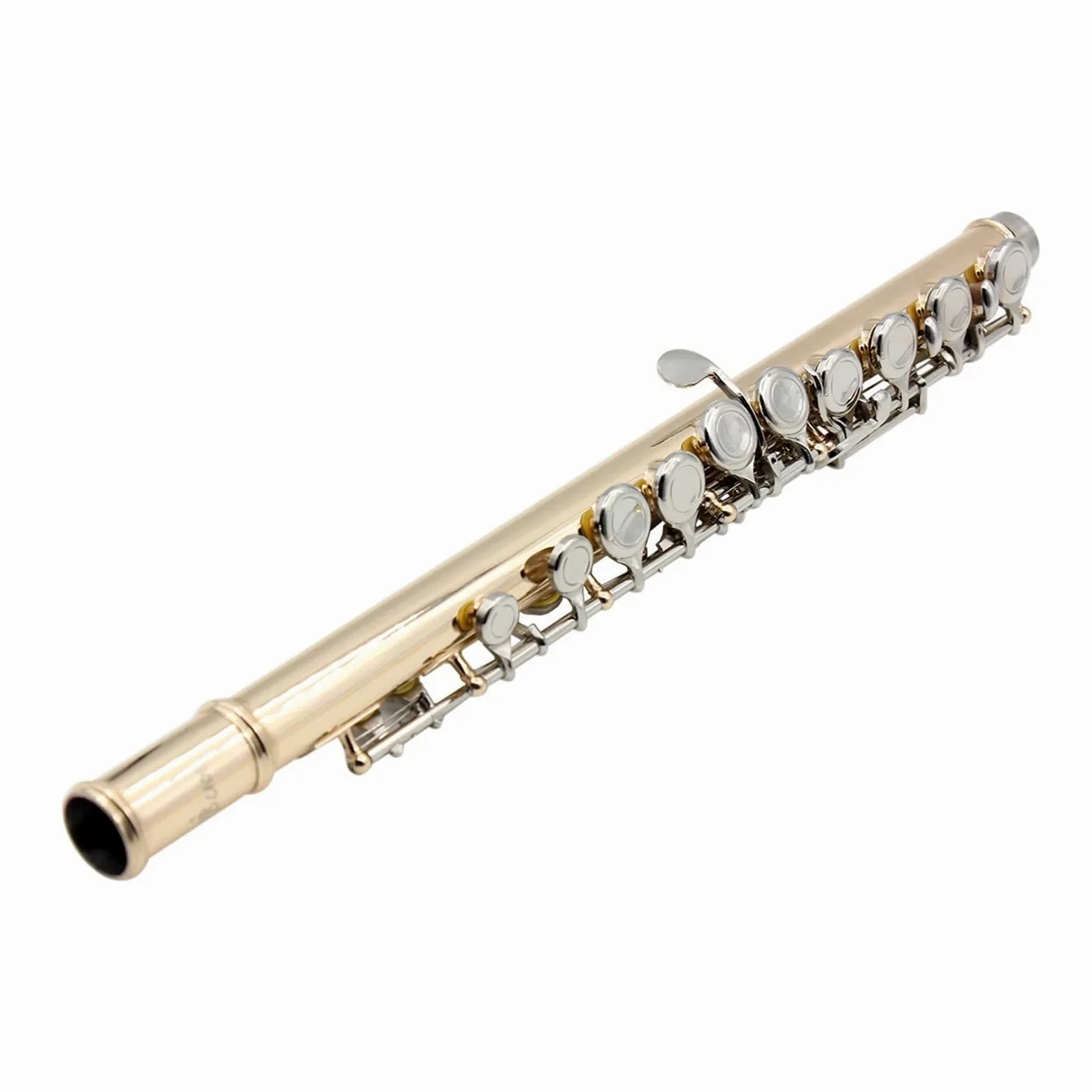 16 Fori Chiusi Flauto Chiave C Flauto Concerto Performance Flauto Strumenti a fiato professionali Flauto traverso con chiave E(Golden)
