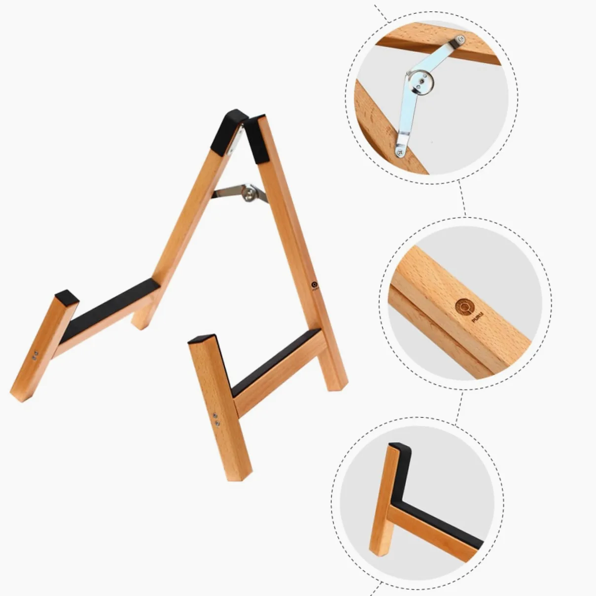 Chitarra Regolabile Legno Struttura Stabile per Chitarra Elettrica e Violino Design Pratico e Compatto per Musicisti e Negozi Strumenti