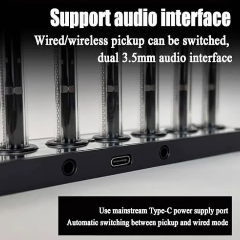 Nixie Tube - Analizzatore di spettro audio con modalità di luce dinamica, pickup per studio, auto, sala giochi