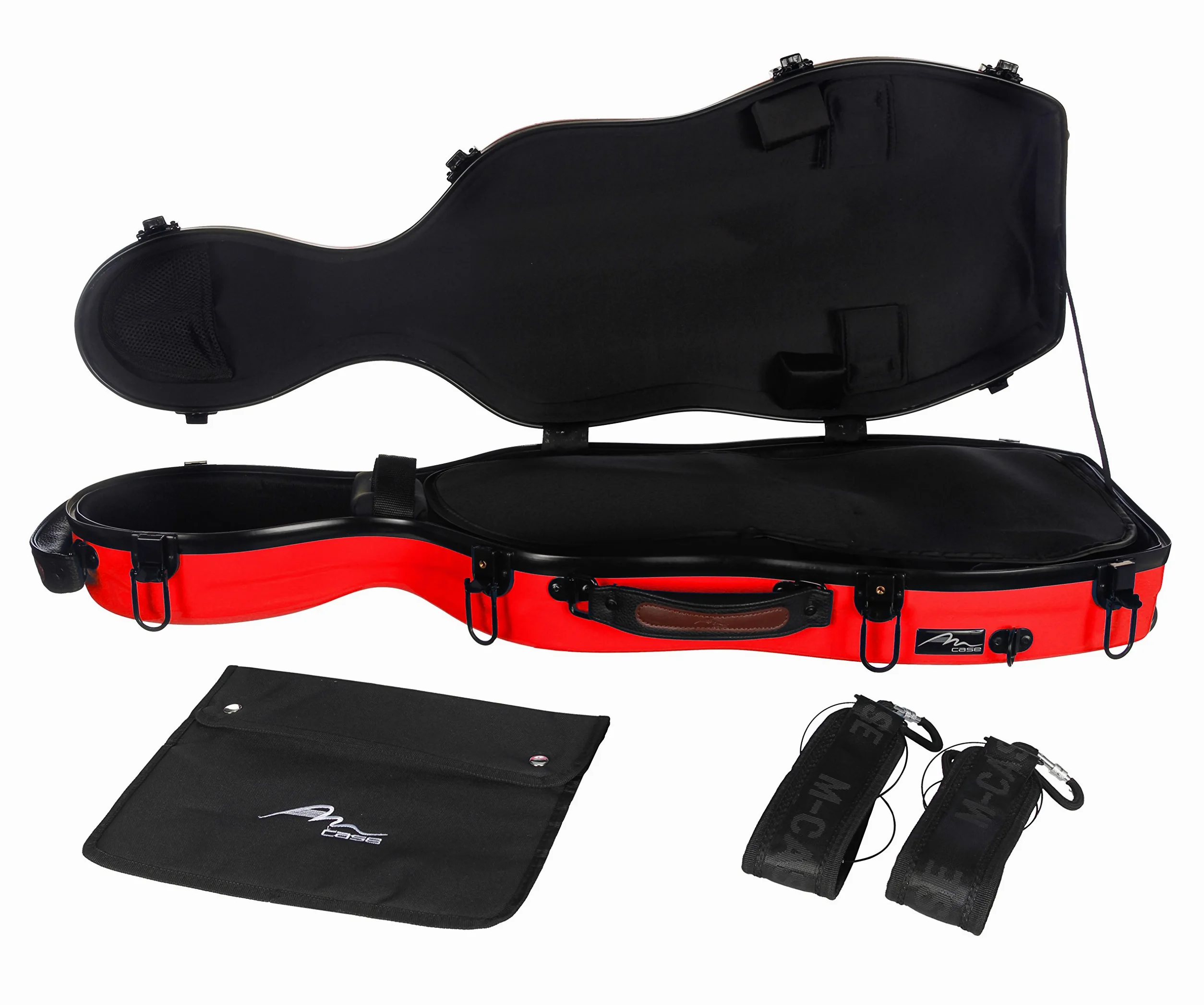 M-Case Custodia per Viola Fiberglass 38-43 Ultra Light rosso borsa musicale