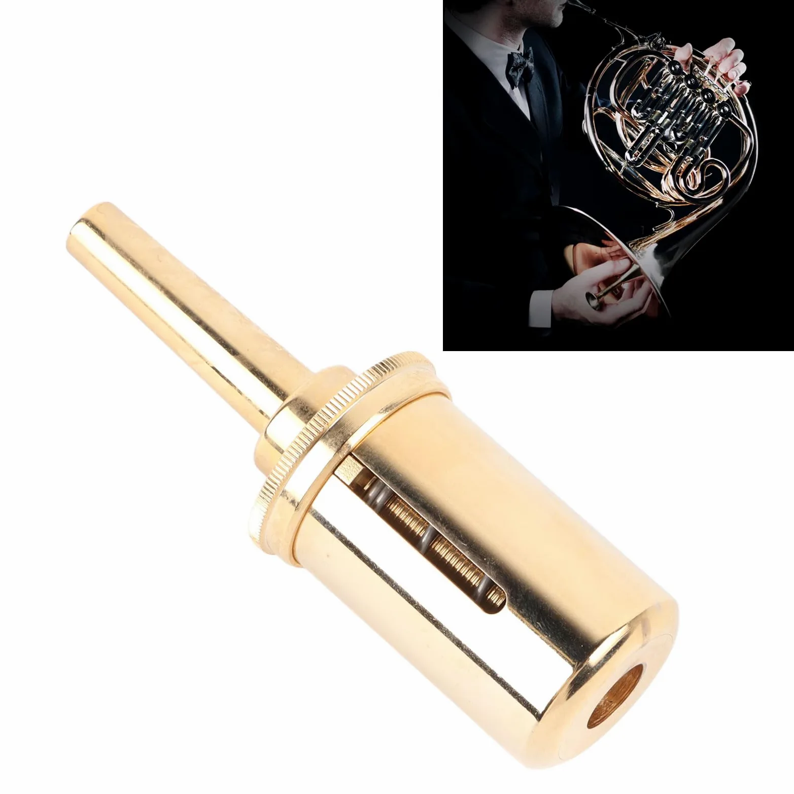 VGEBY Valvola a Pressione del Corno Francese, bocchino a Tazza Profonda Corno Francese Strumento di Ricambio Strumento di Ricambio ugelli (Gold